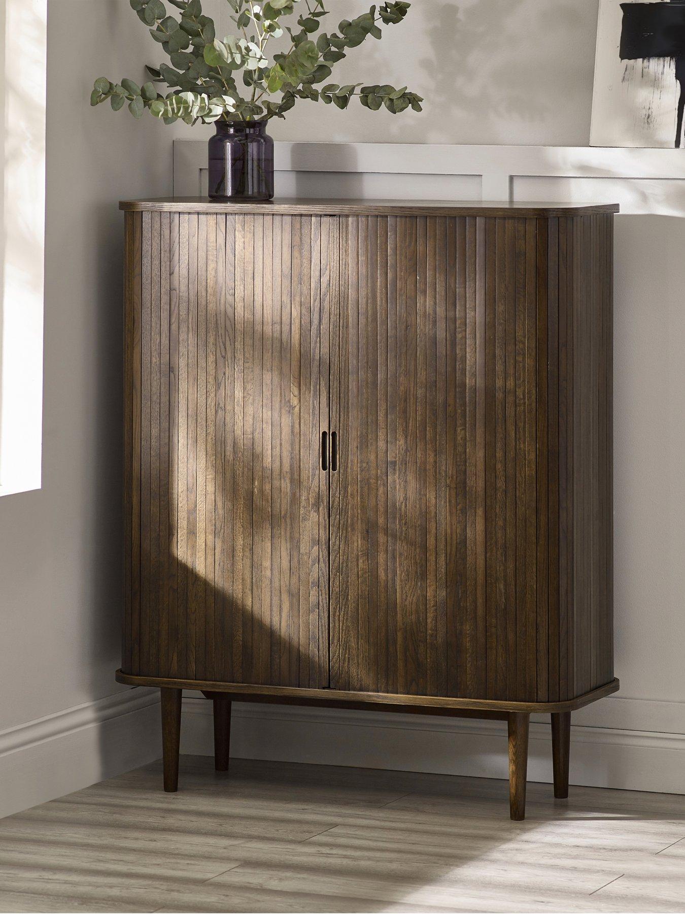 undefined Arya Wine Cabinet - Dark Oak