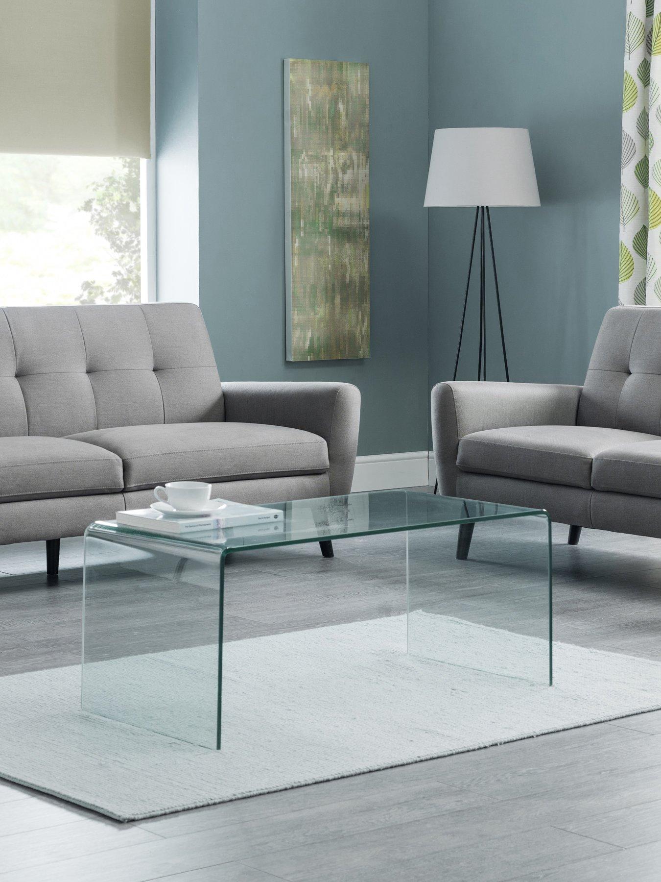 Julian Bowen Amalfi Ready Assembled Bent Glass Coffee Table