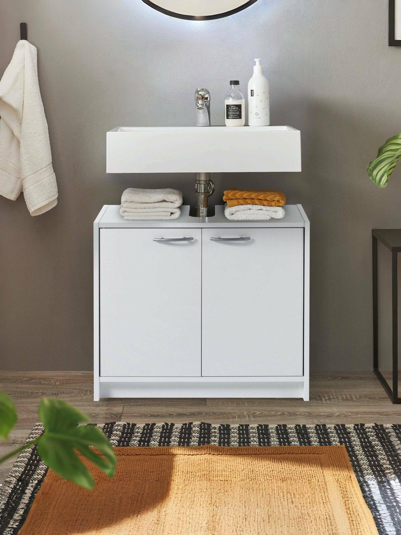 undefined White Under Sink Bathroom Cabinet