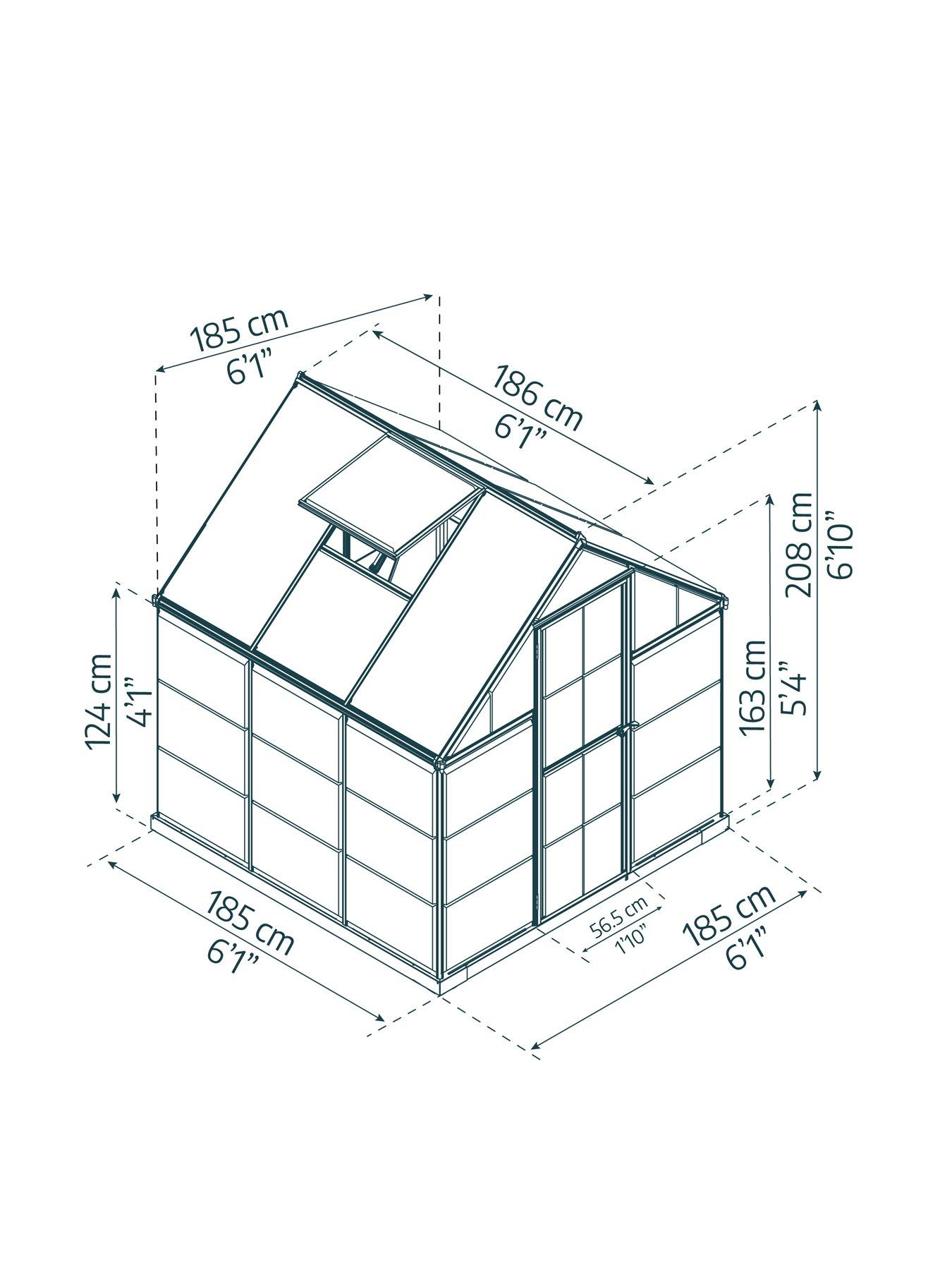 Image 5 of 5 of Canopia by Palram Hybrid 6X6- Green