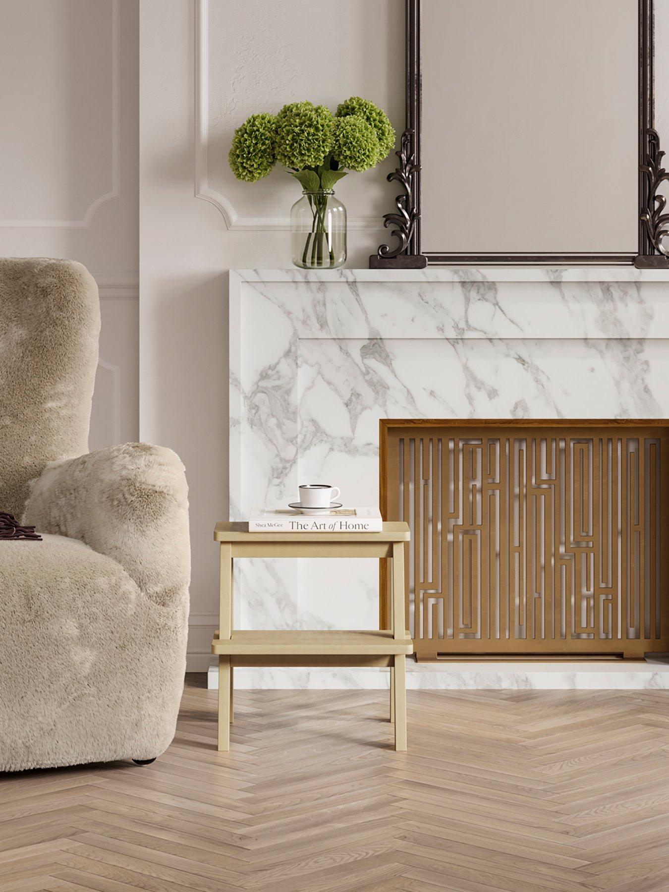 undefined Addie Stool / Side Table - Grey Wash