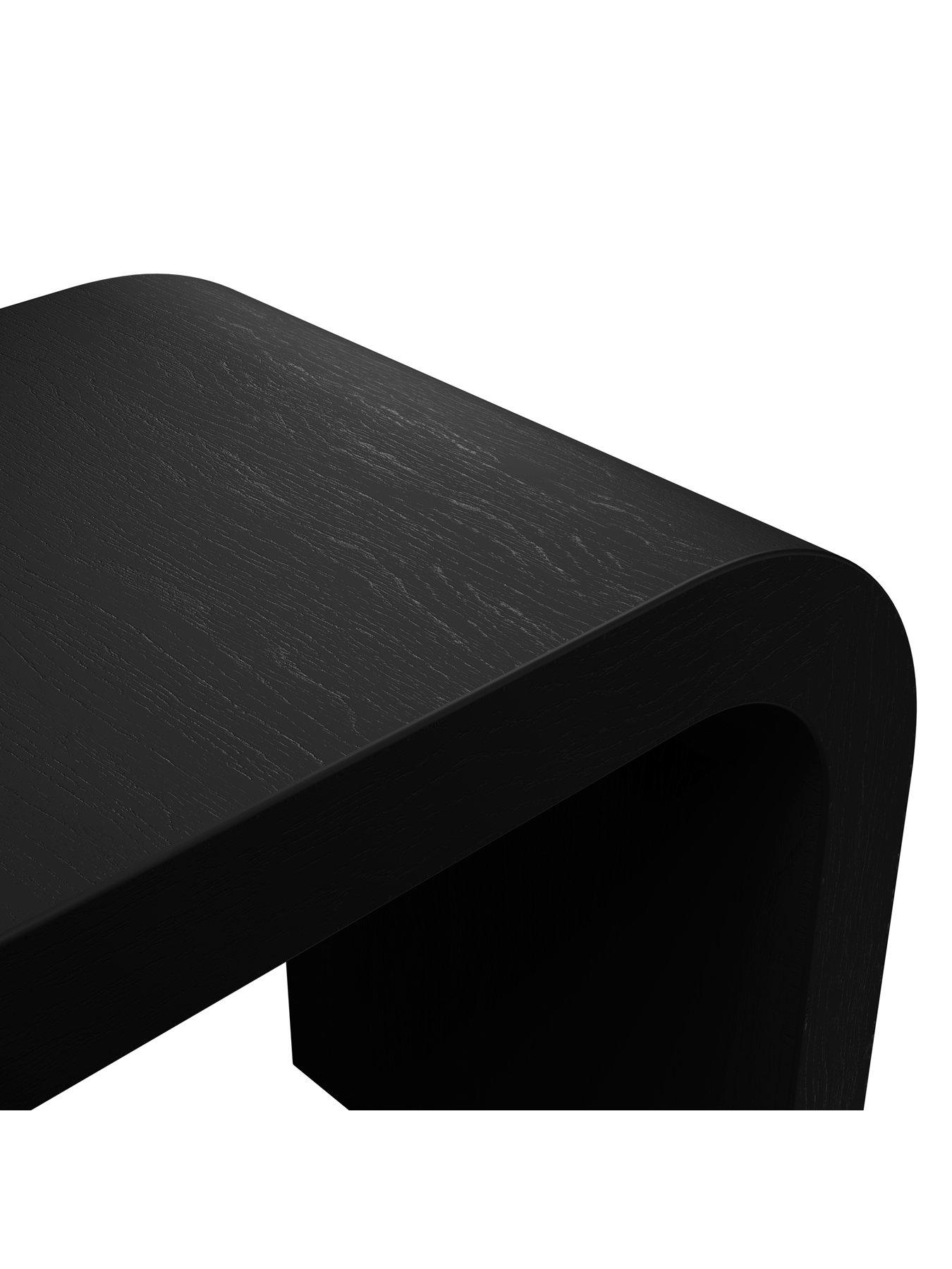 Image 4 of 4 of LPD Home Lake Curved Coffee Table - Black