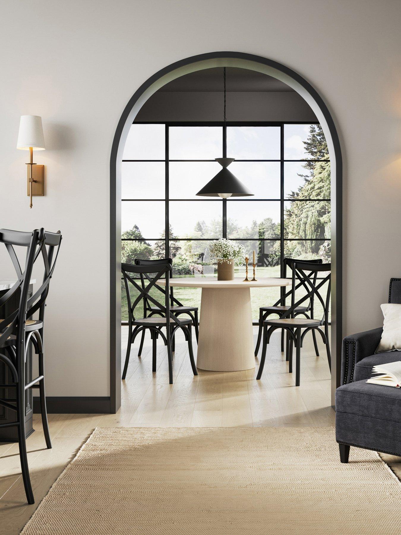 LPD Home Fitzroy Set of 2 Cane Dining Chairs - Black