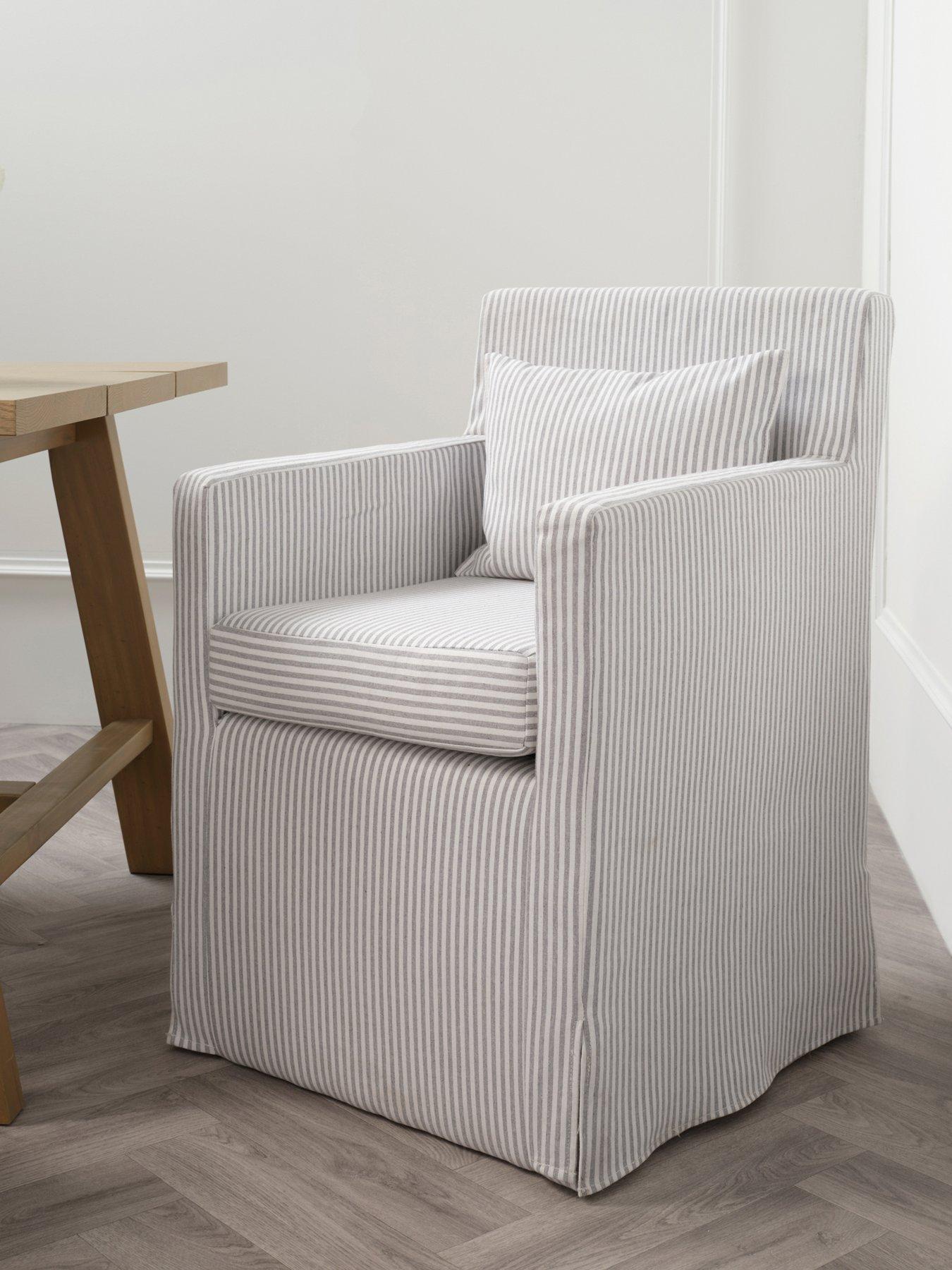 undefined Hettie Stripe Fabric Dining Chair