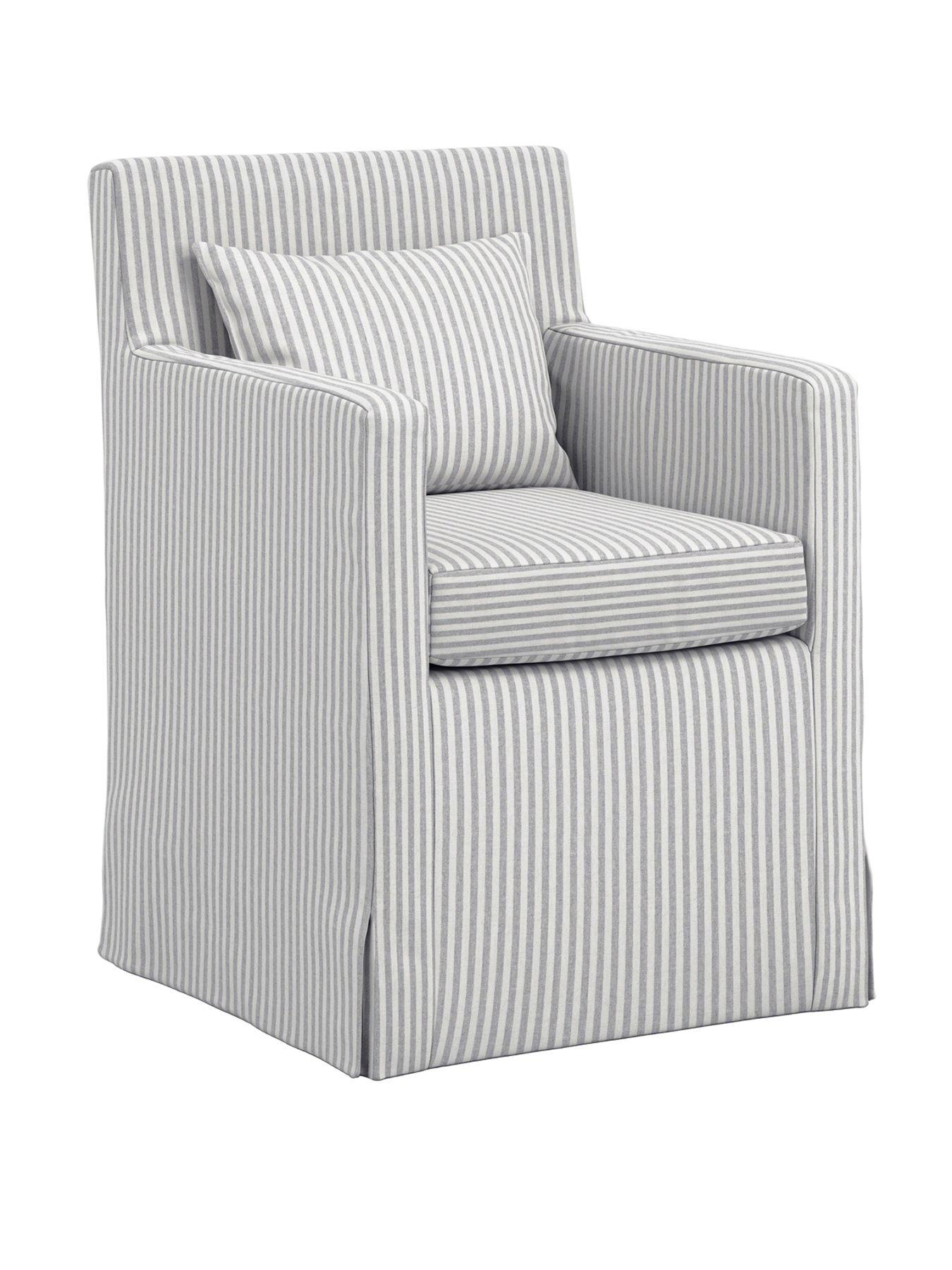 Image 3 of 7 of LPD Home Hettie Stripe Fabric Dining Chair