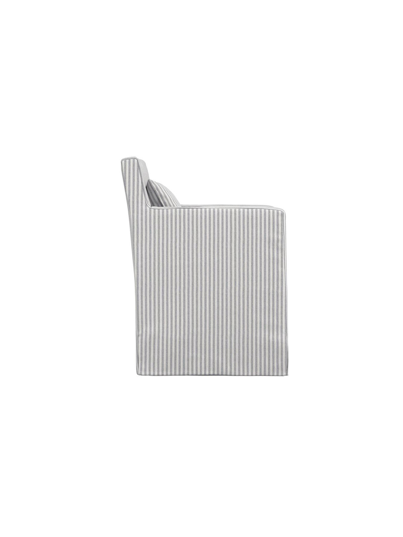 Image 6 of 7 of LPD Home Hettie Stripe Fabric Dining Chair