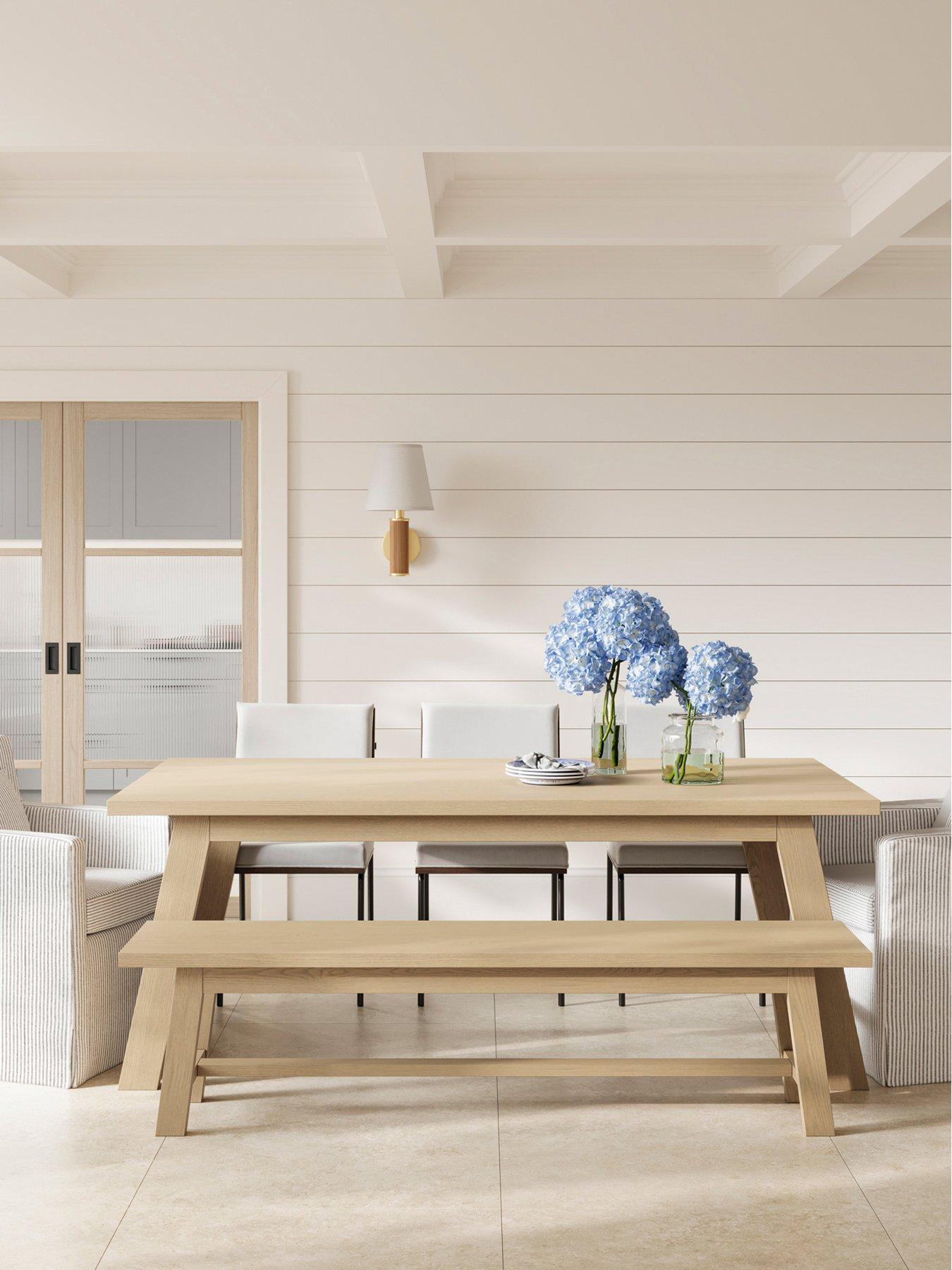 Image 7 of 7 of LPD Home Hettie Stripe Fabric Dining Chair