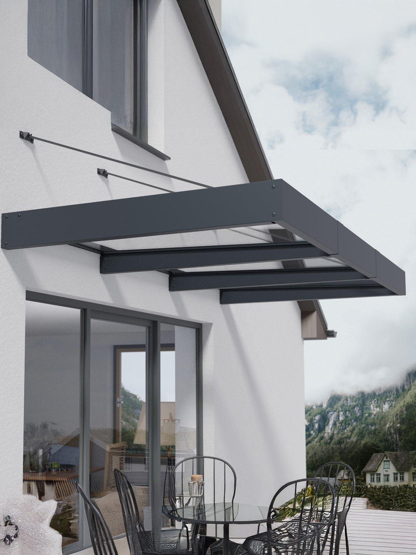 Product photograph of Canopia By Palram Canopy Sophia Xl 3000 Grey Clear from very.co.uk