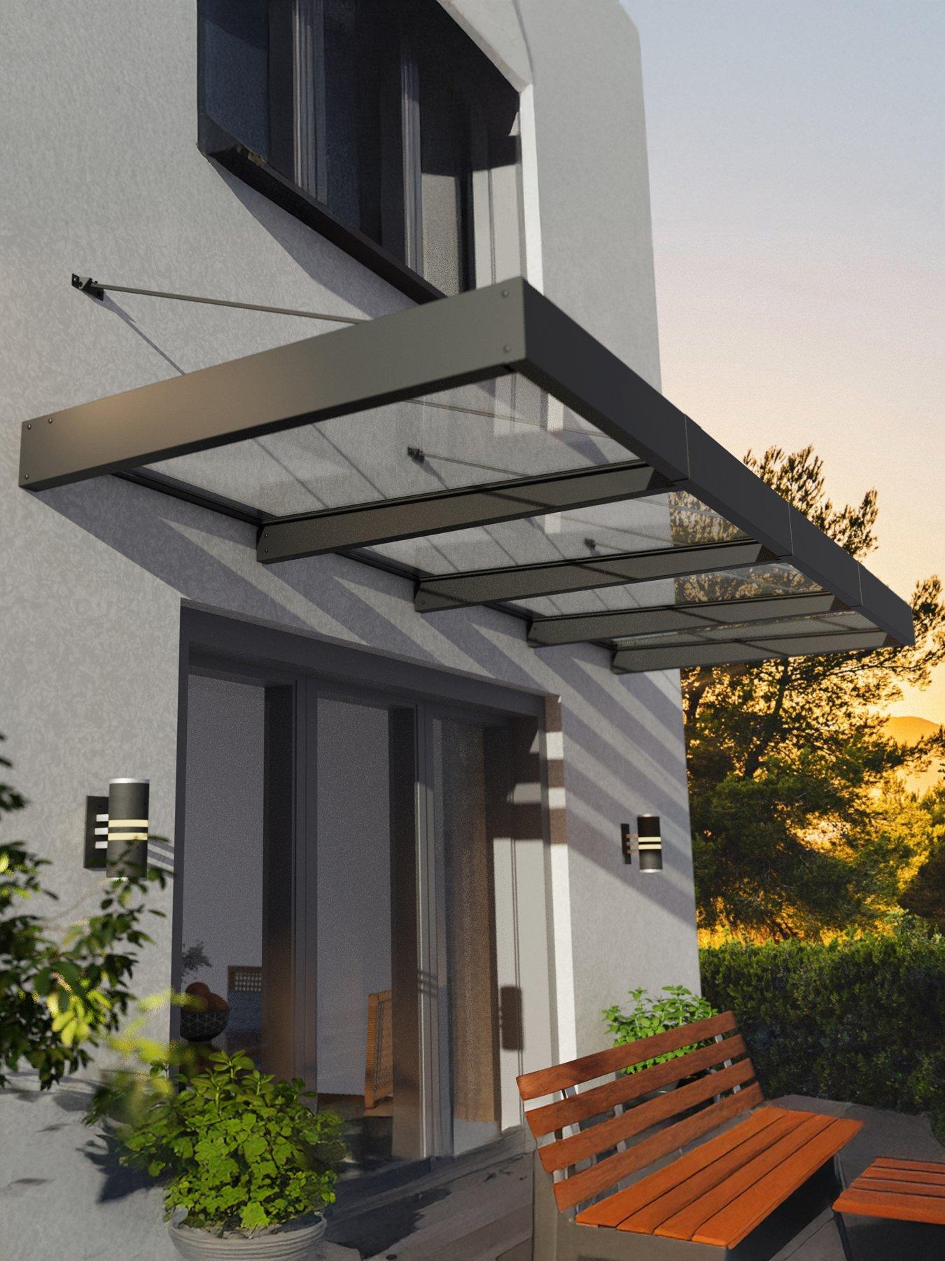 Product photograph of Canopia By Palram Canopy Sophia Xl 4000 Grey Clear from very.co.uk