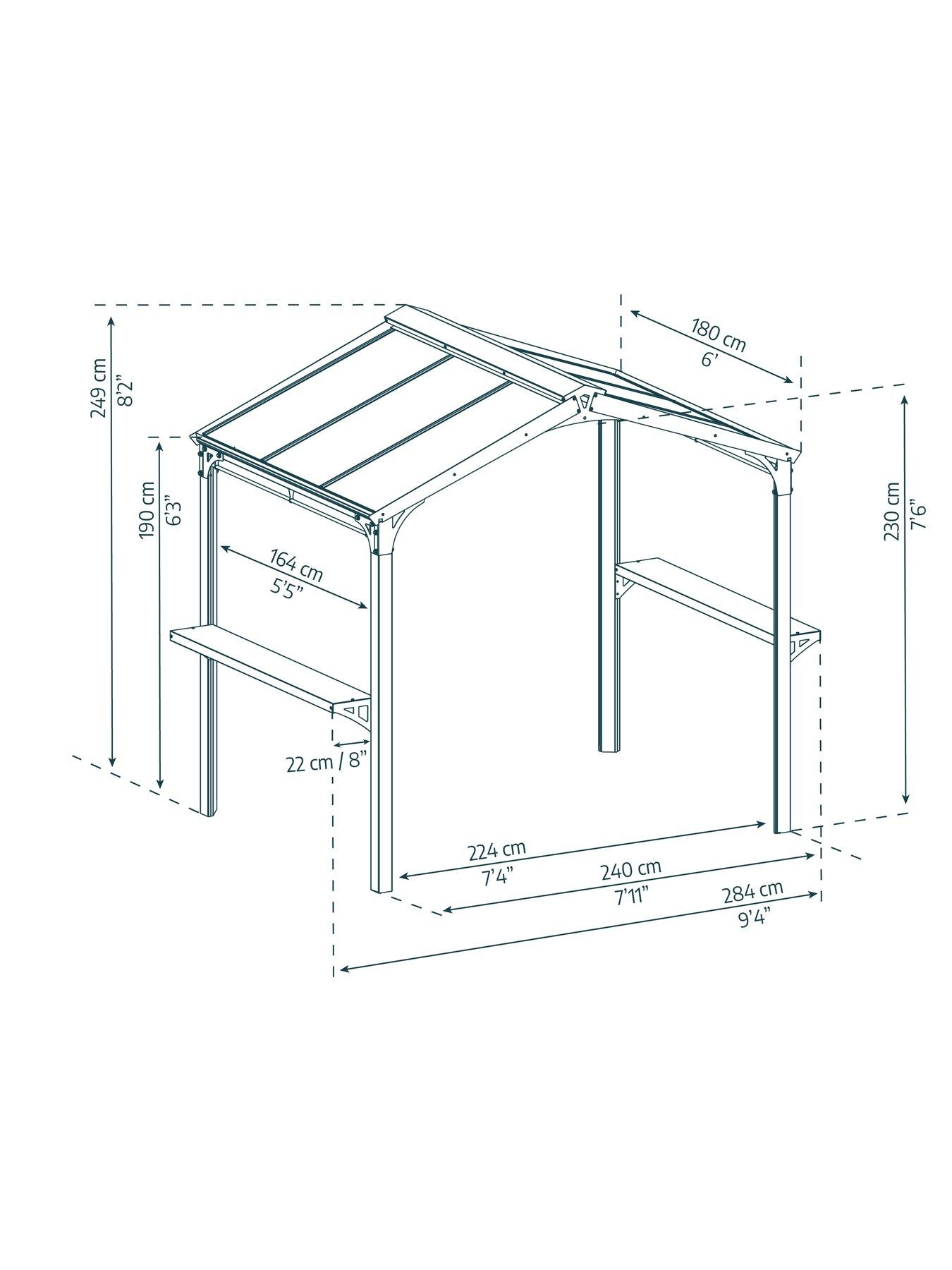 Image 6 of 6 of Canopia by Palram Bbq Gazebo Garden Austin 2400- Black