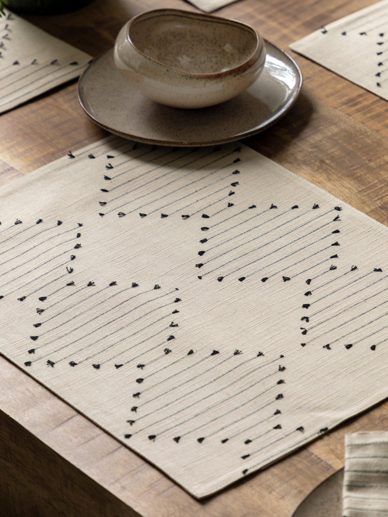 Gallery Direct Boheme Diamond Weave Placemats – Set of 4