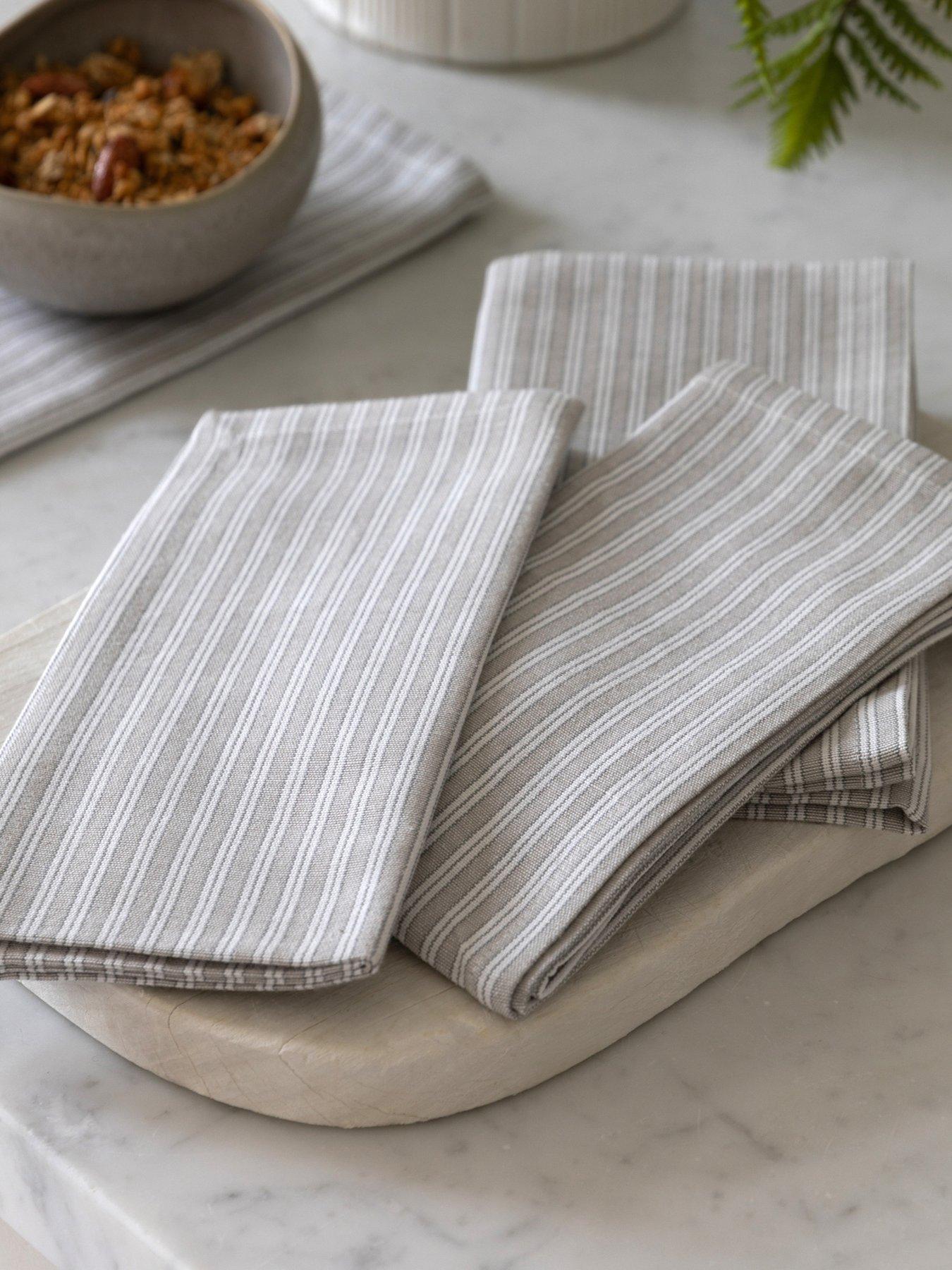 undefined Striped Woven Napkins – Set of 4