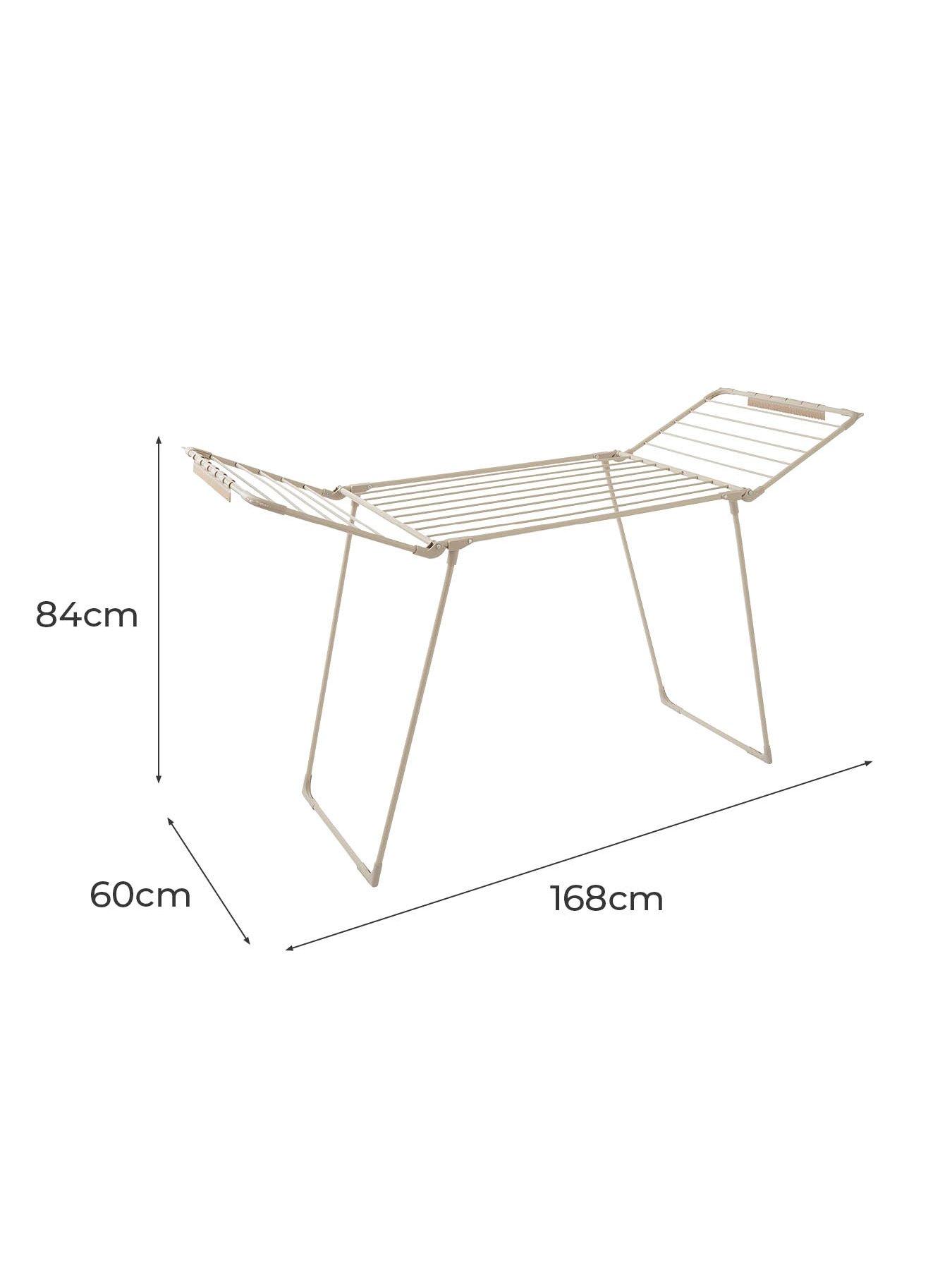 Image 6 of 6 of Tower Winged Foldable Clothes Airer, Anti-Slip Feet, Latte