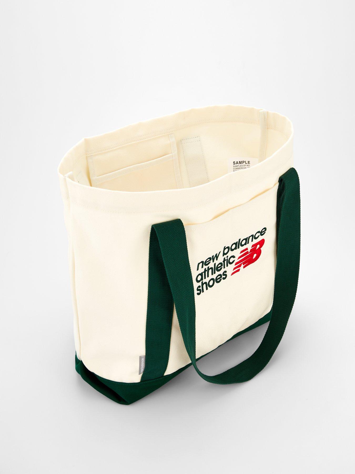 Image 2 of 4 of New Balance Unisex Classic Canvas Tote - Cream/Green