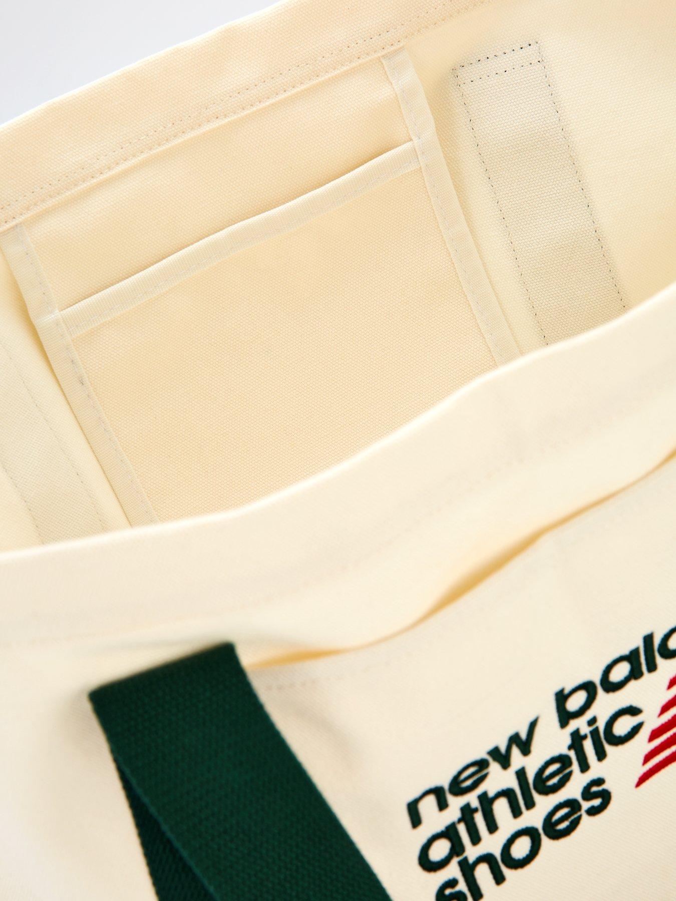 Image 4 of 4 of New Balance Unisex Classic Canvas Tote - Cream/Green