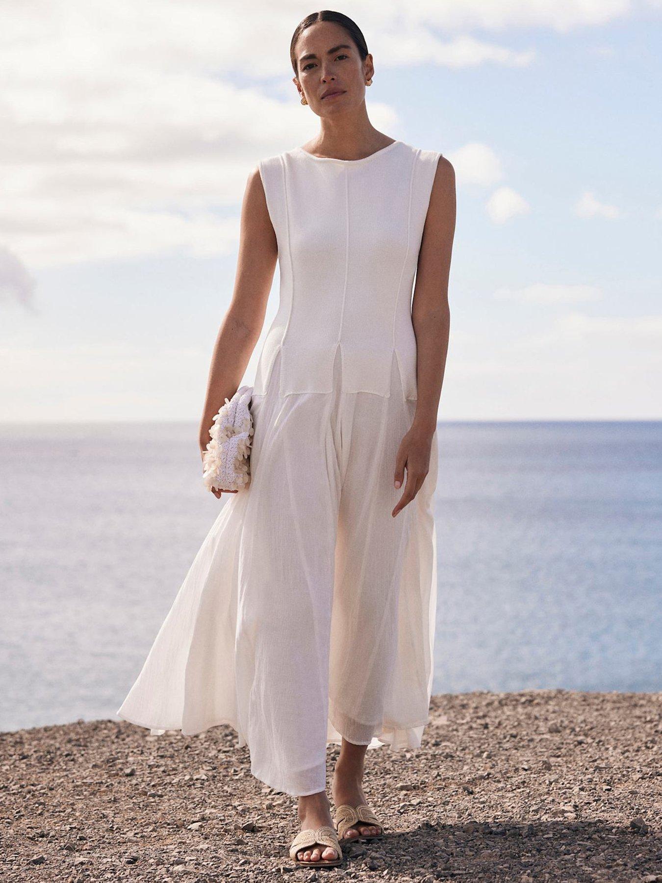 Image of Mint Velvet Cotton Maxi Dress - Cream