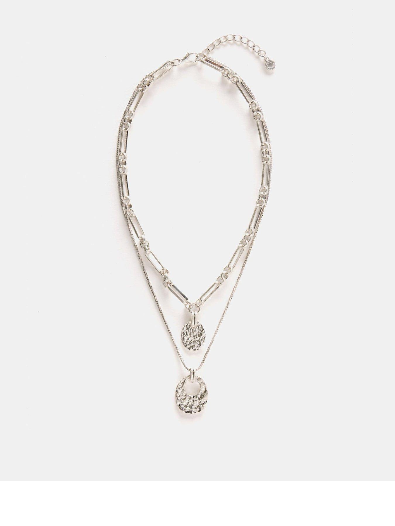 undefined Silver Tone Layered Necklace - Silver