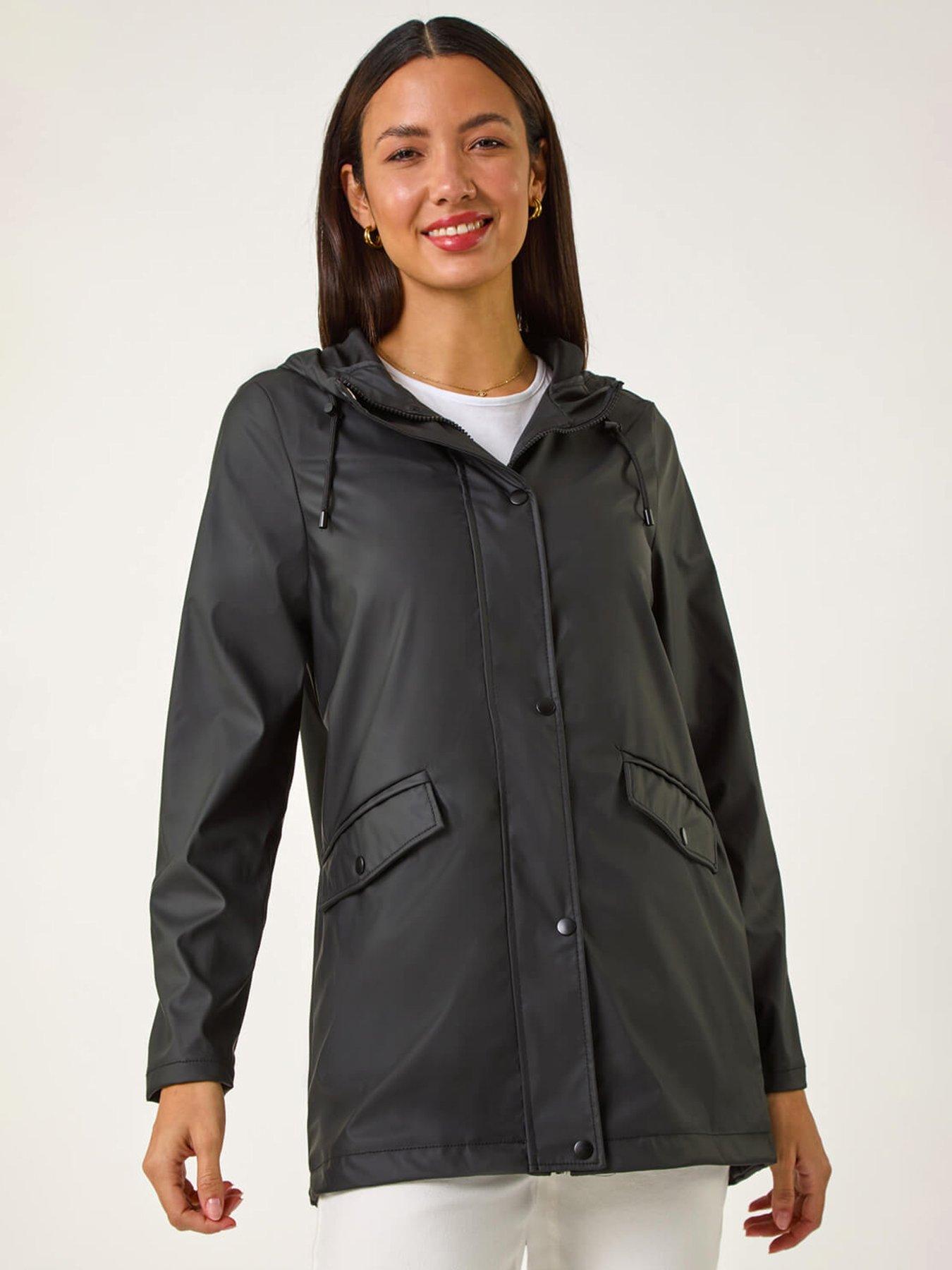 undefined Rain Resistant Hooded Jacket - Black