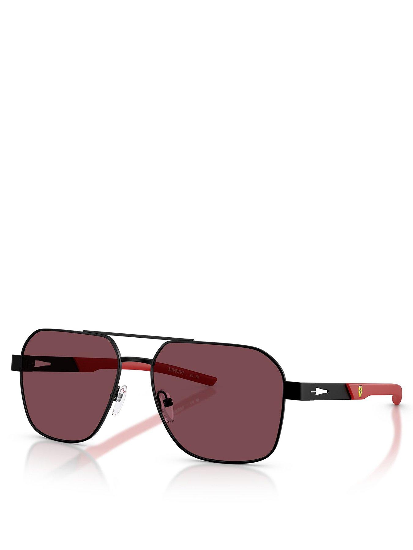 undefined Ferrari Scuderia 0Fz5003 Navigator Sunglasses- Black/Red