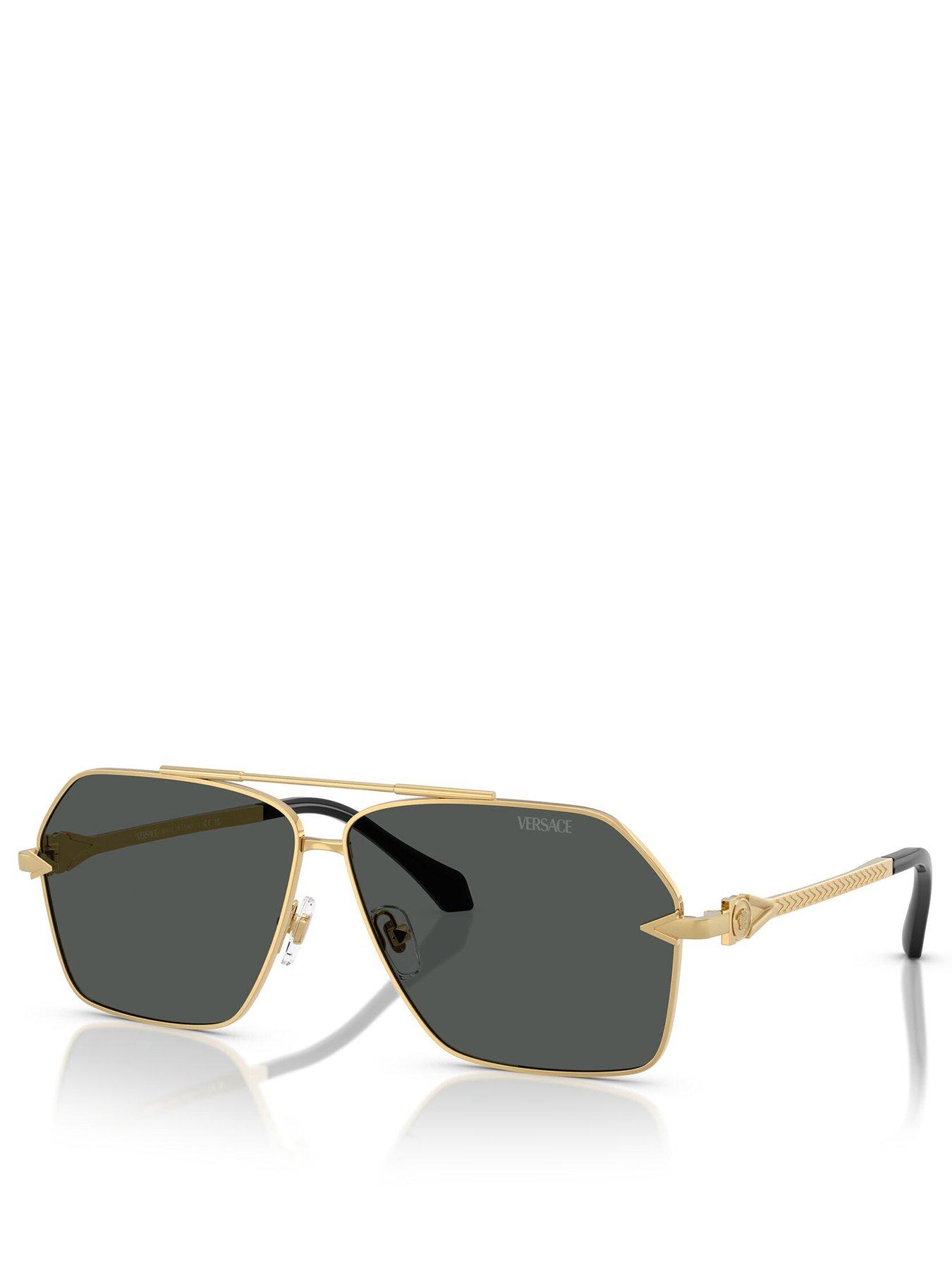 VERSACE 0Ve2284 Aviator Sunglasses- Gold