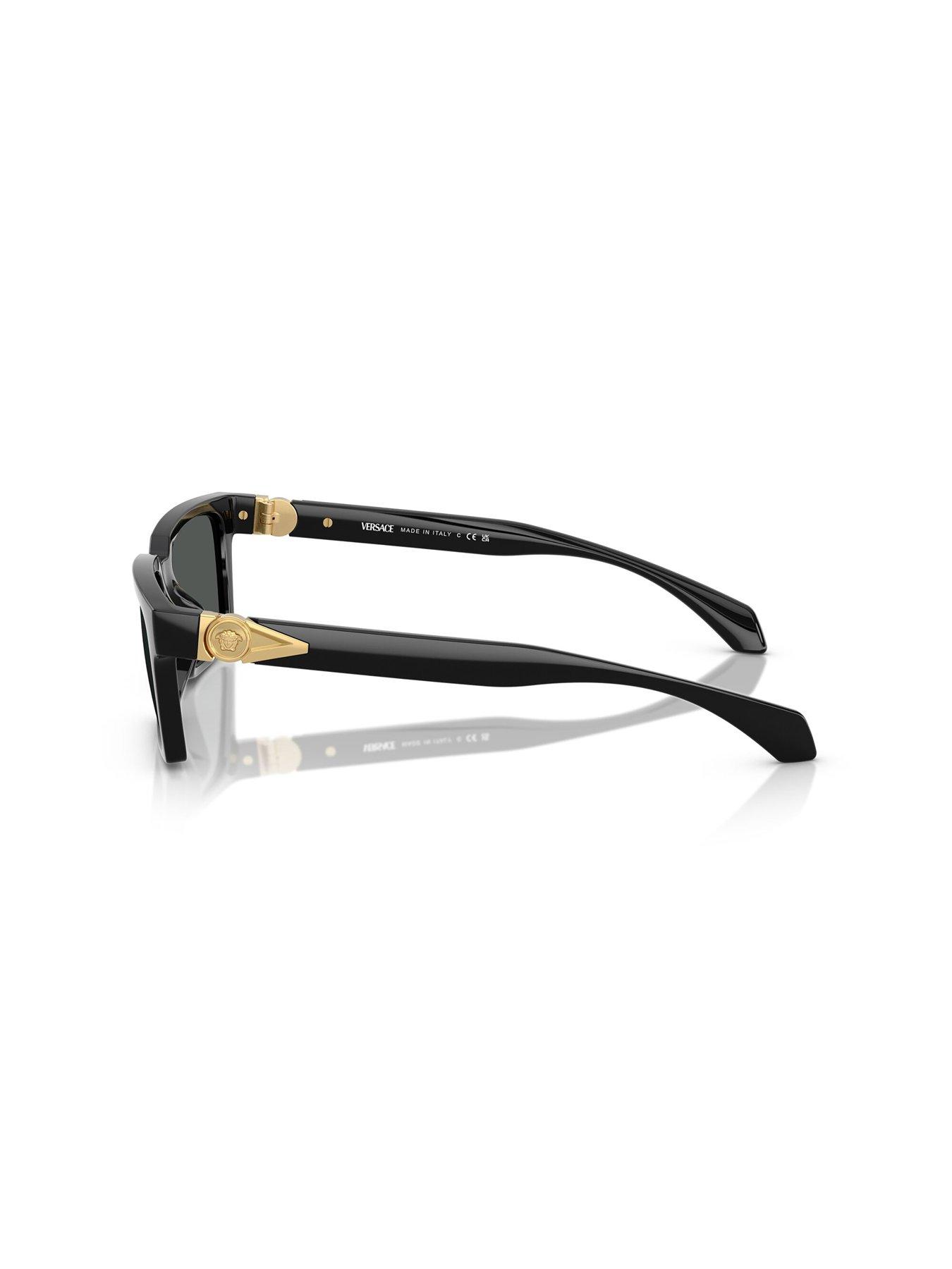 Image 2 of 4 of VERSACE 0Ve4490U Rectangle Sunglasses- Black