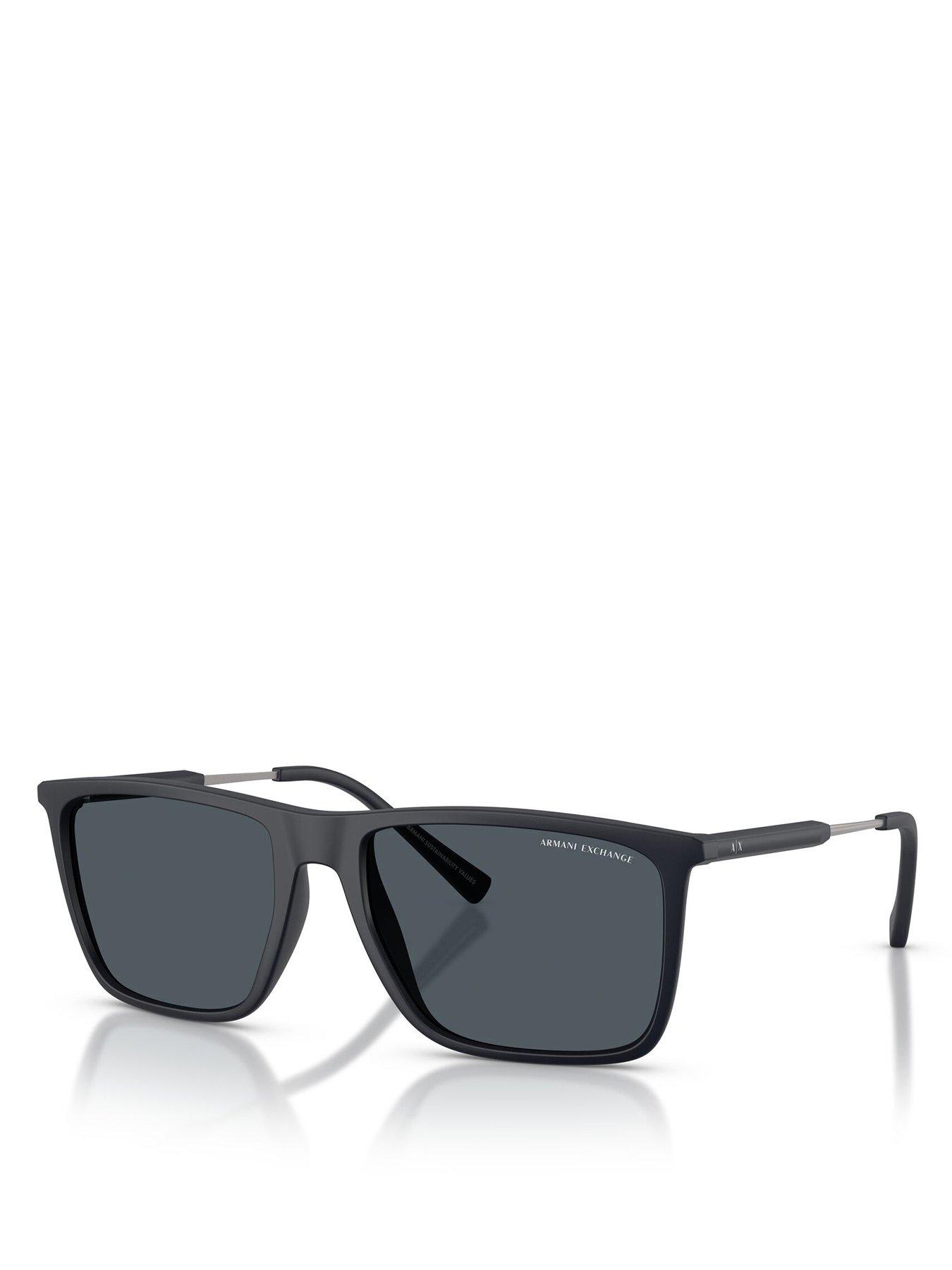 undefined 0Ax4160S Square Sunglasses- Black
