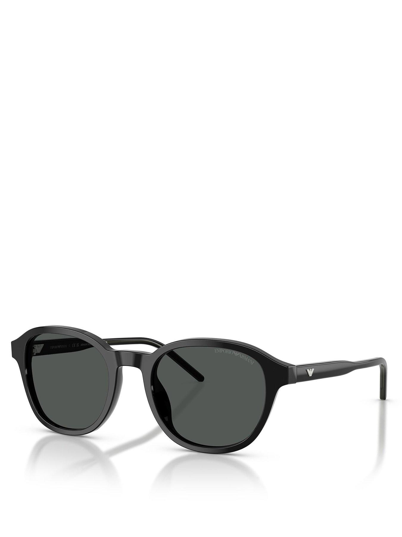 Emporio Armani 0Ea4247U Round Sunglasses- Black
