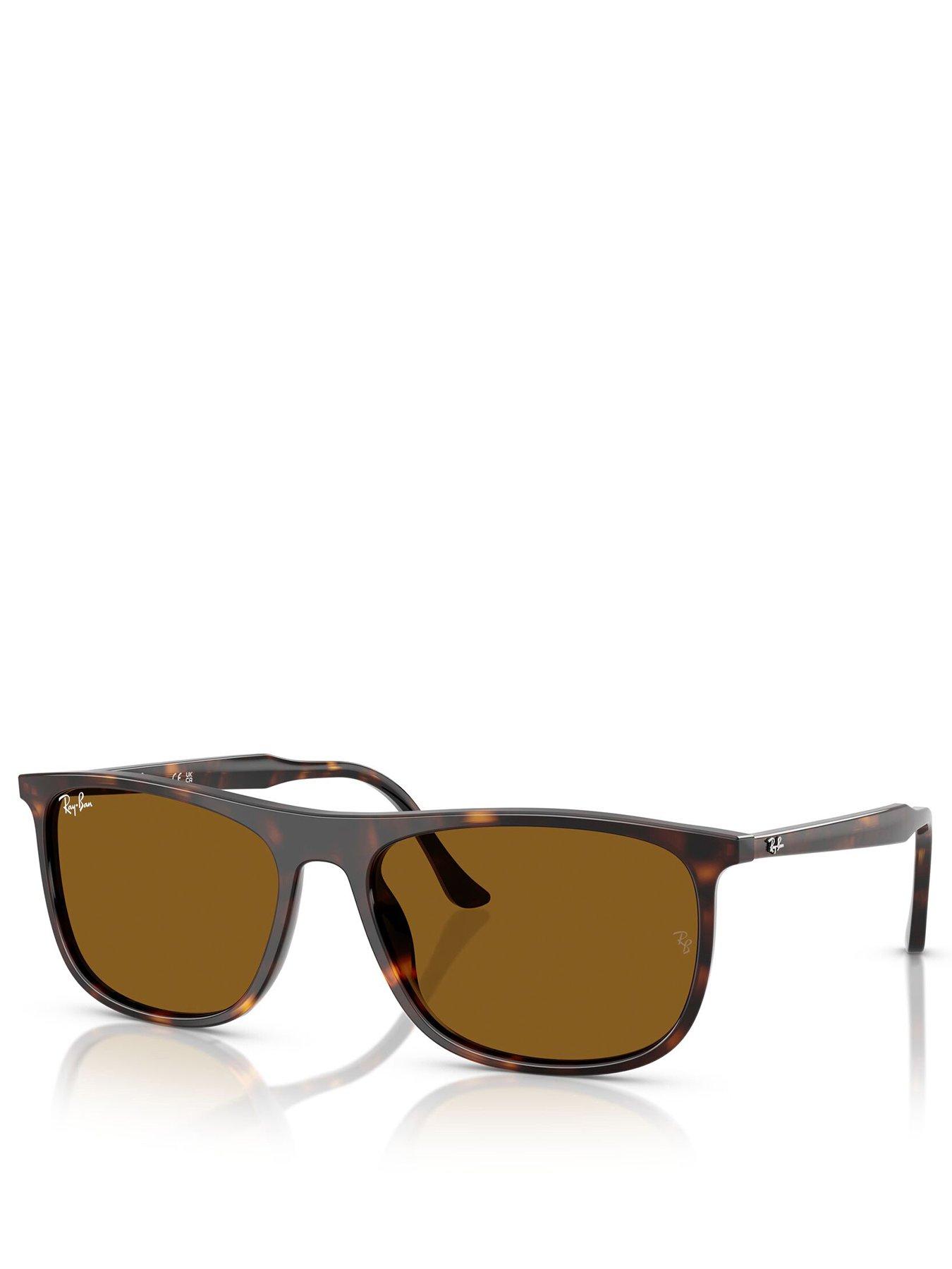 Ray-Ban Ray Ban 0Rb2216 Square Sunglasses- Brown, Brown, Men