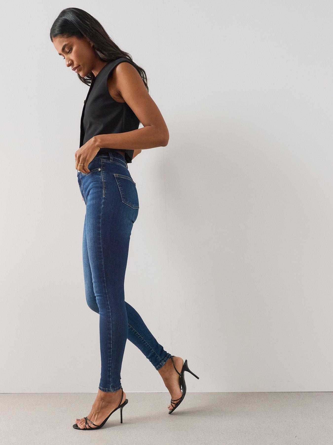 The Very Collection Florence High Rise Skinny Jeans - Dark Wash