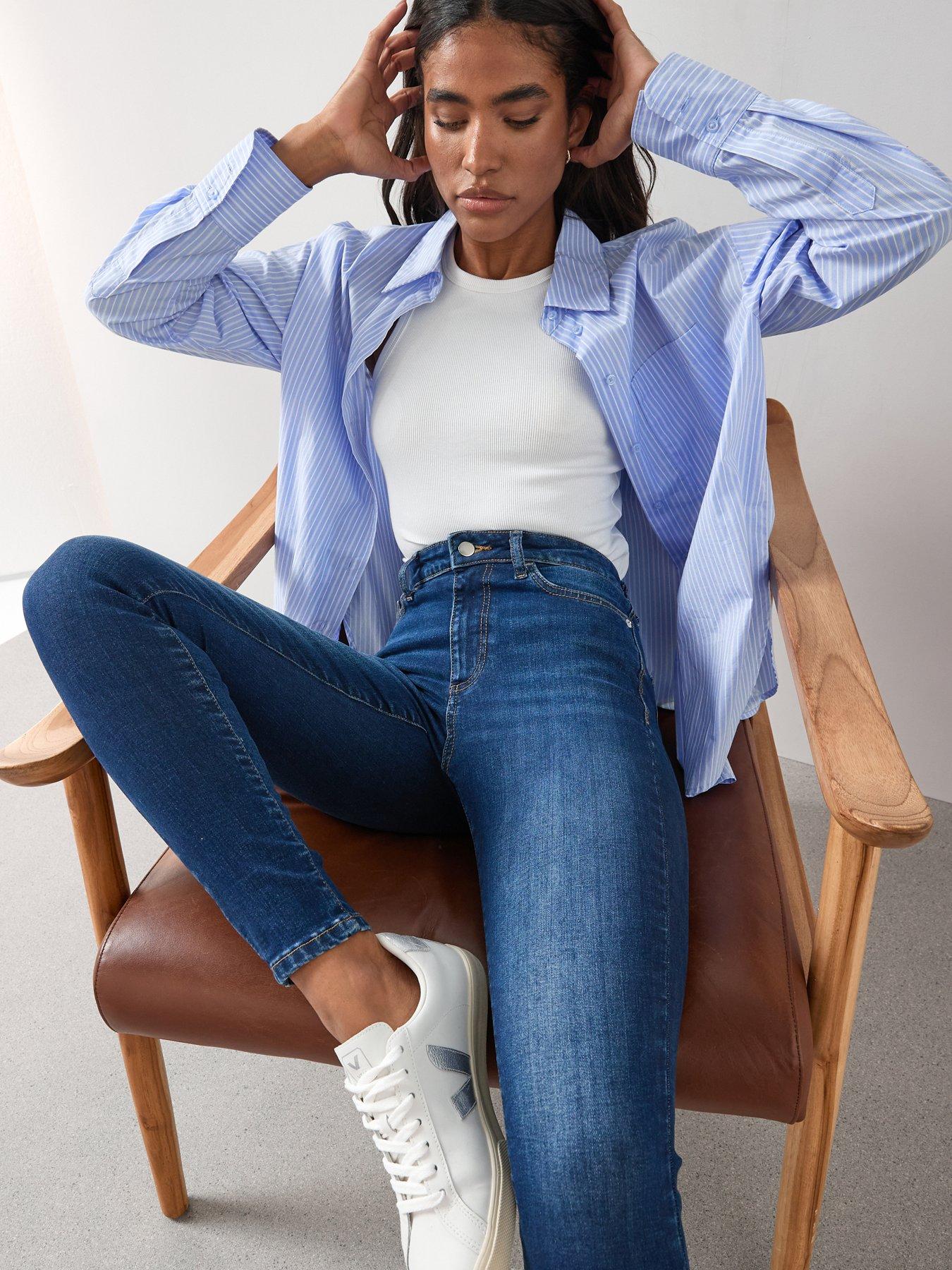 The Very Collection Florence High Rise Skinny Jeans - Dark Wash