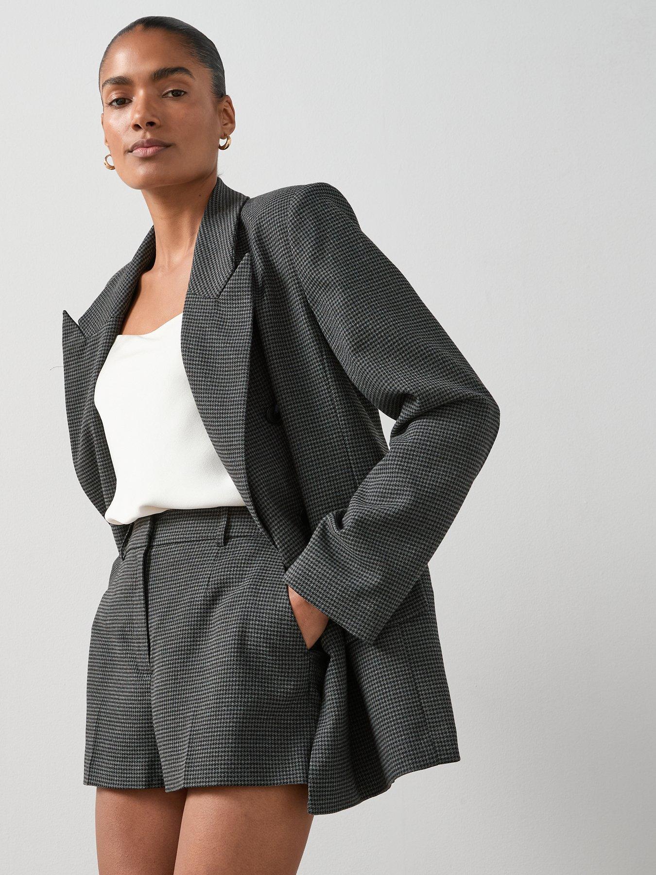 The Very Collection Check Short - Black | Very