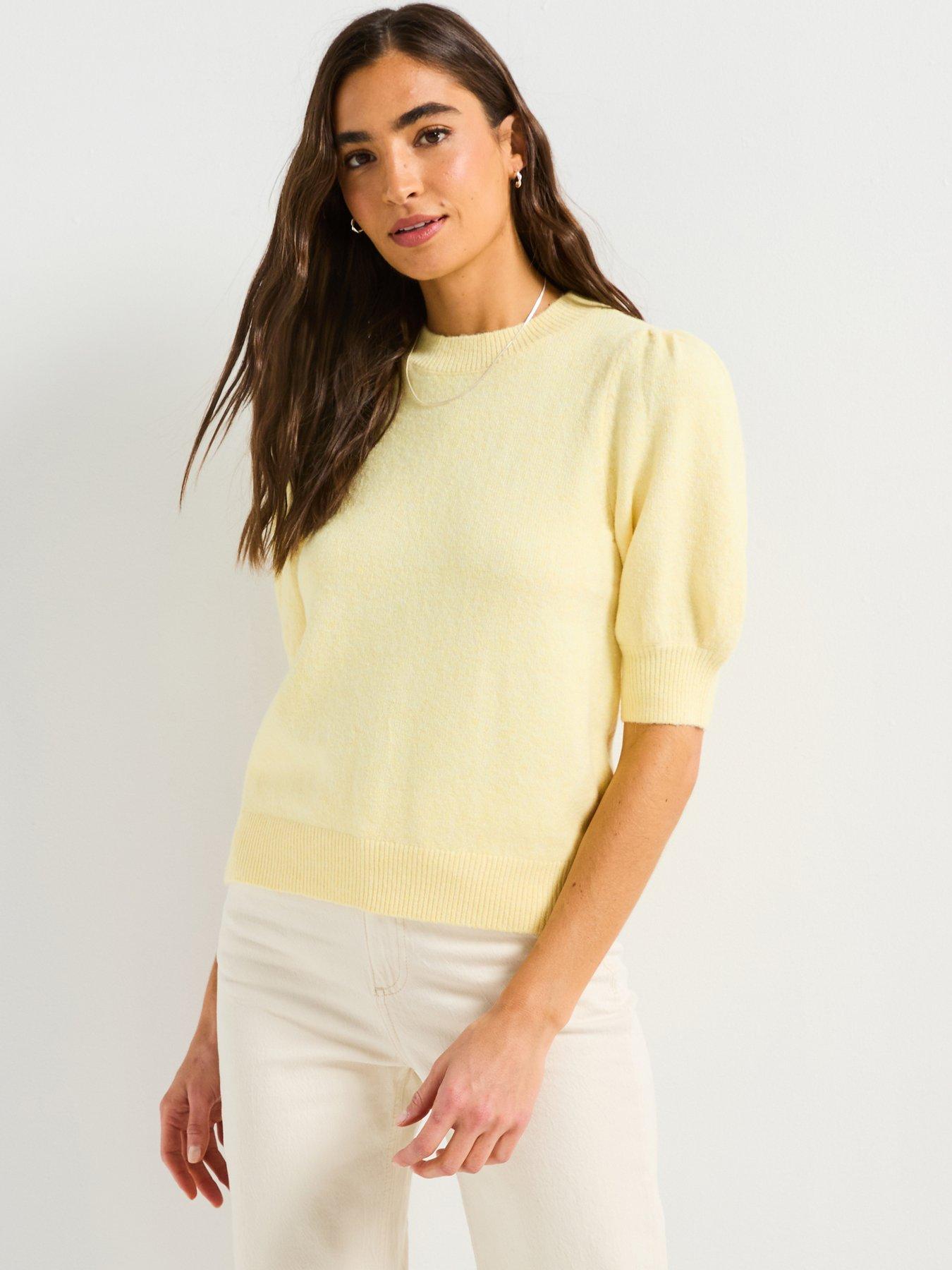 undefined Doffy O-neck Pullover Jumper - Yellow