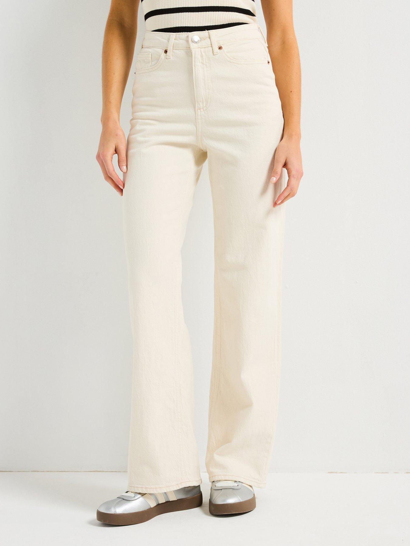 undefined Tessa High Rise Wide Jean - White