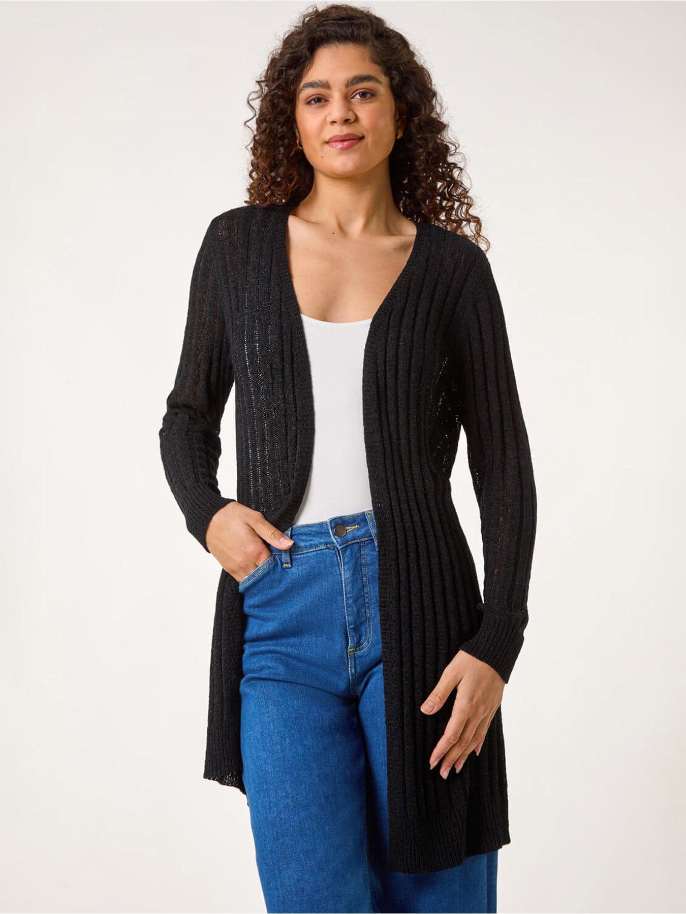 undefined Longline Lightweight Knit Cardigan