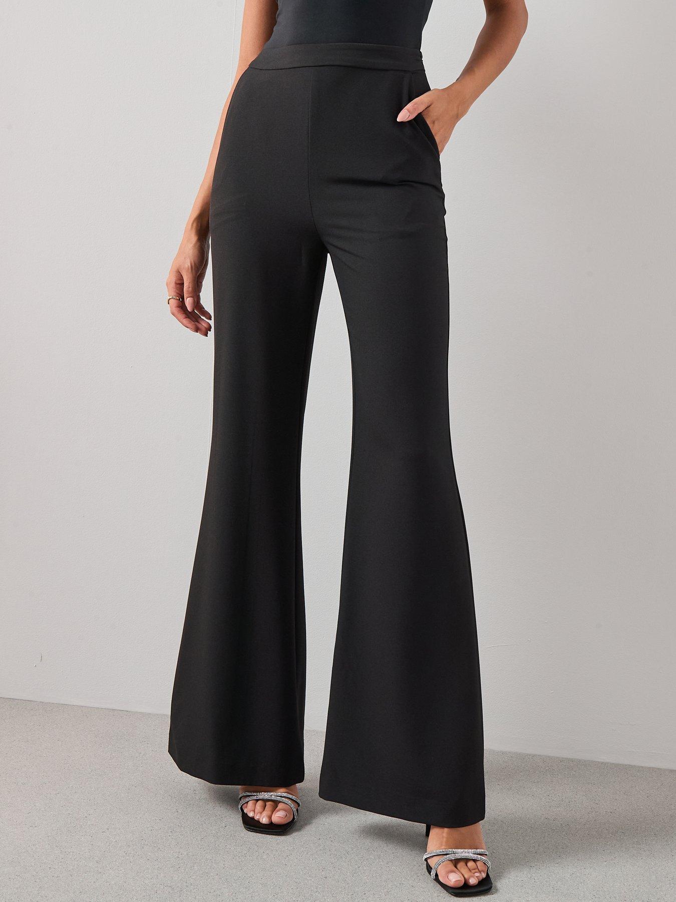 Image 2 of 7 of The Very Collection X Carol Byrne Slim Flare Trouser Co-Ord - Black
