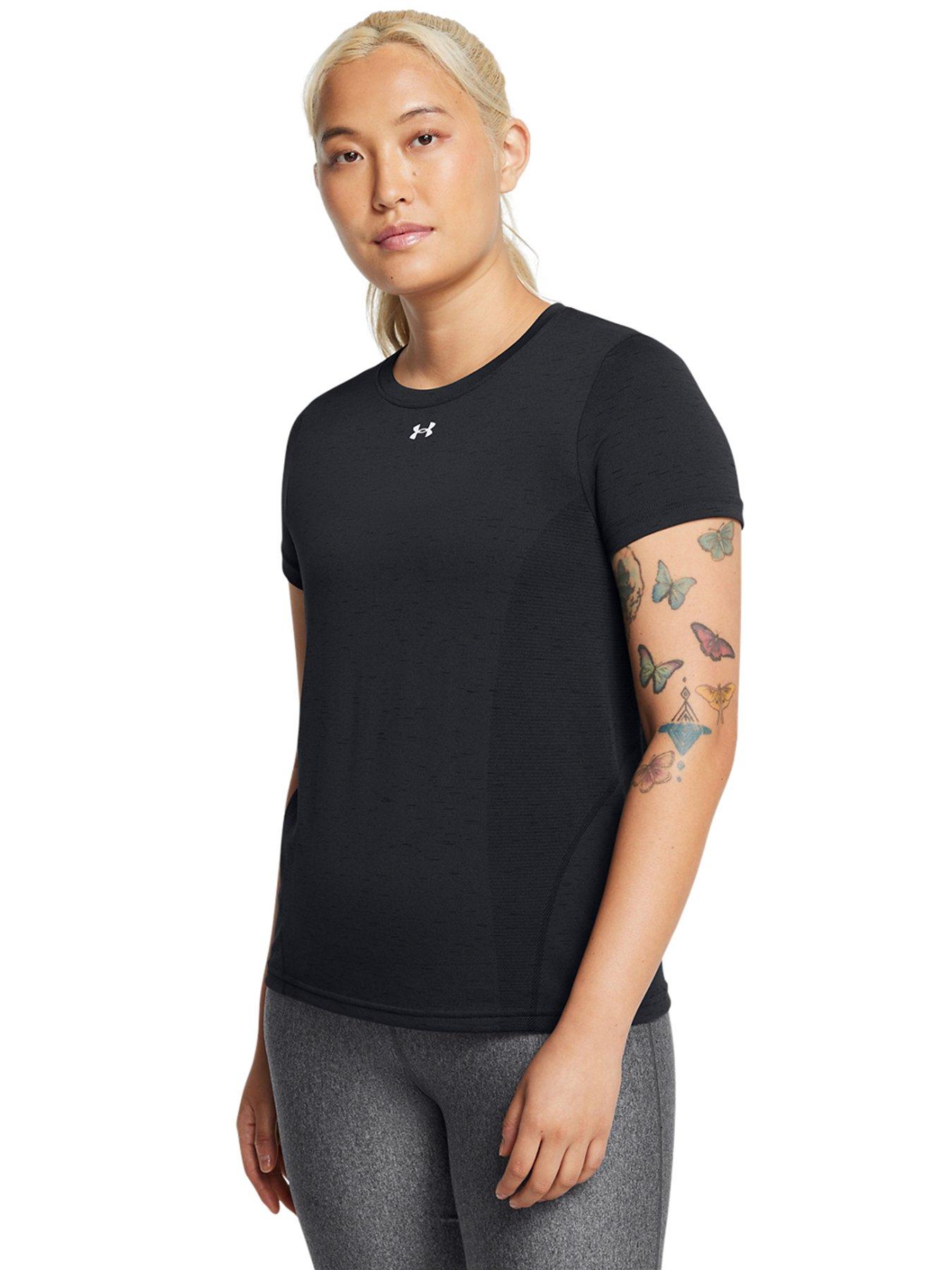 undefined Women's Training Vanish Seamless Loose Short Sleeve T-Shirt - Black