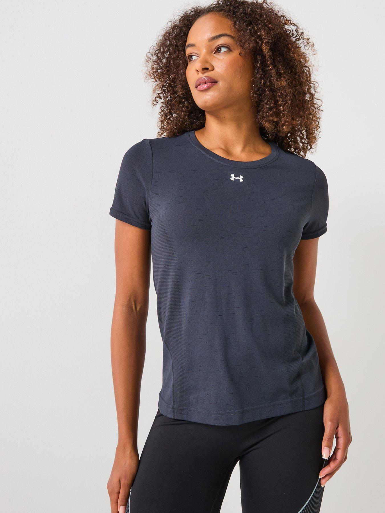 Image 1 of 6 of UNDER ARMOUR Women's Training Vanish Seamless Loose Short Sleeve T-Shirt - Black