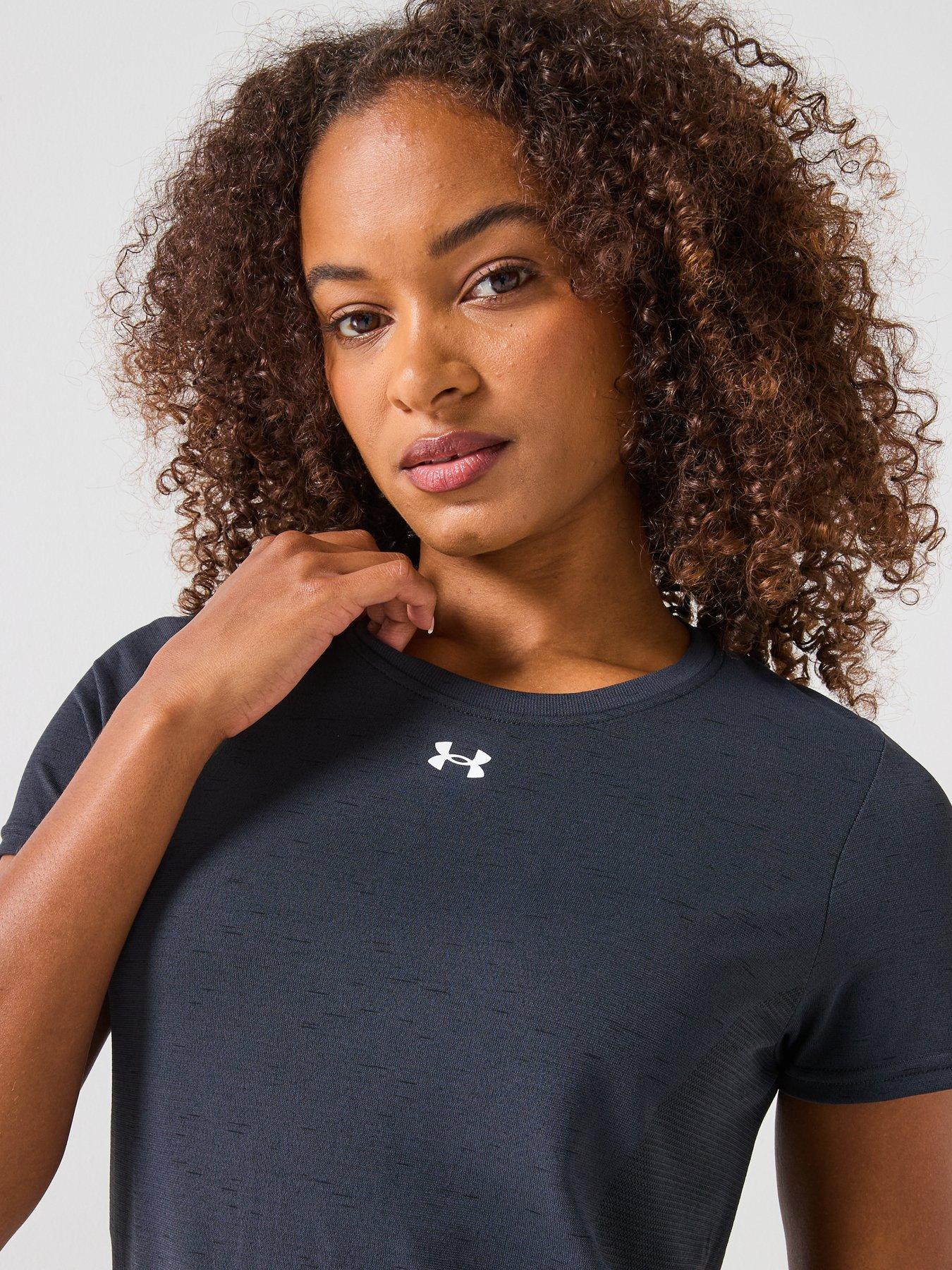 Image 5 of 6 of UNDER ARMOUR Women's Training Vanish Seamless Loose Short Sleeve T-Shirt - Black