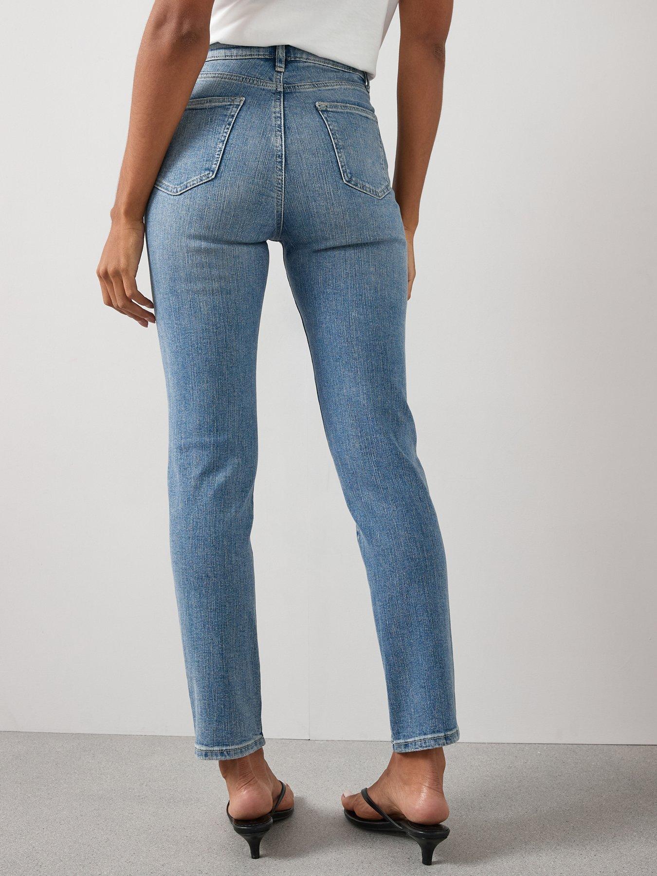 Image 2 of 7 of The Very Collection High Waist Slim Stretch Jeans - Mid Wash