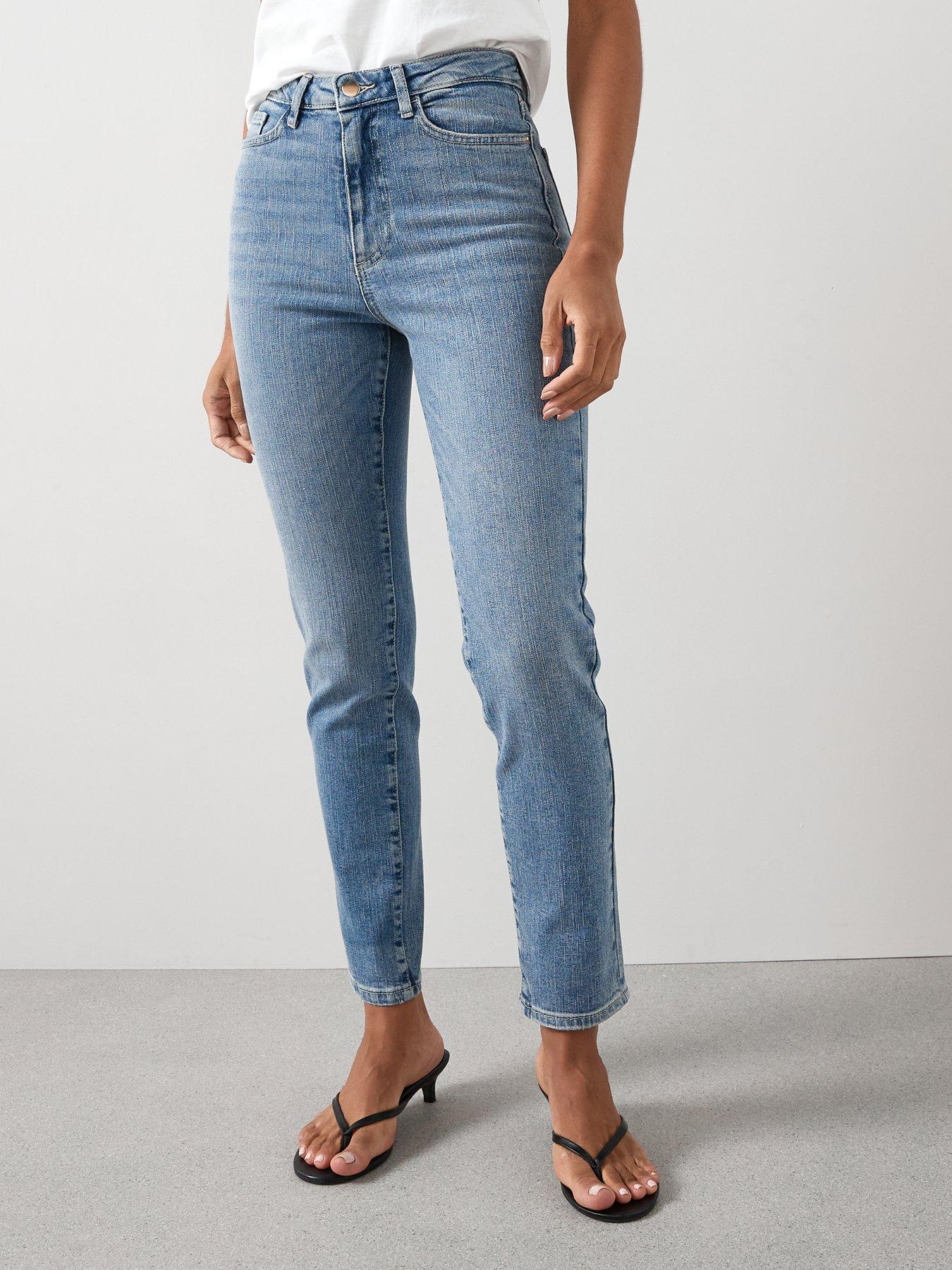 Image 3 of 7 of The Very Collection High Waist Slim Stretch Jeans - Mid Wash