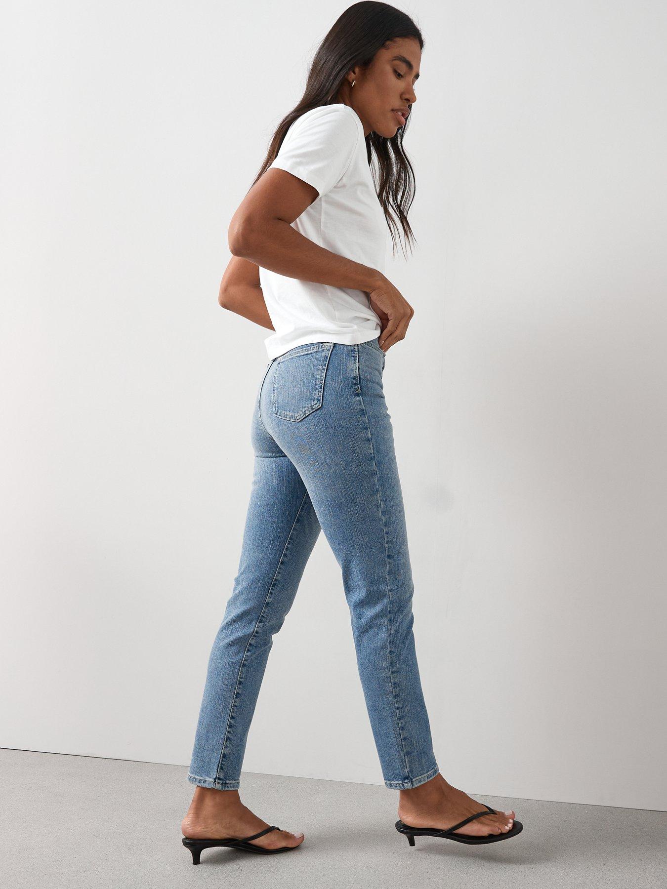 Image 6 of 7 of The Very Collection High Waist Slim Stretch Jeans - Mid Wash