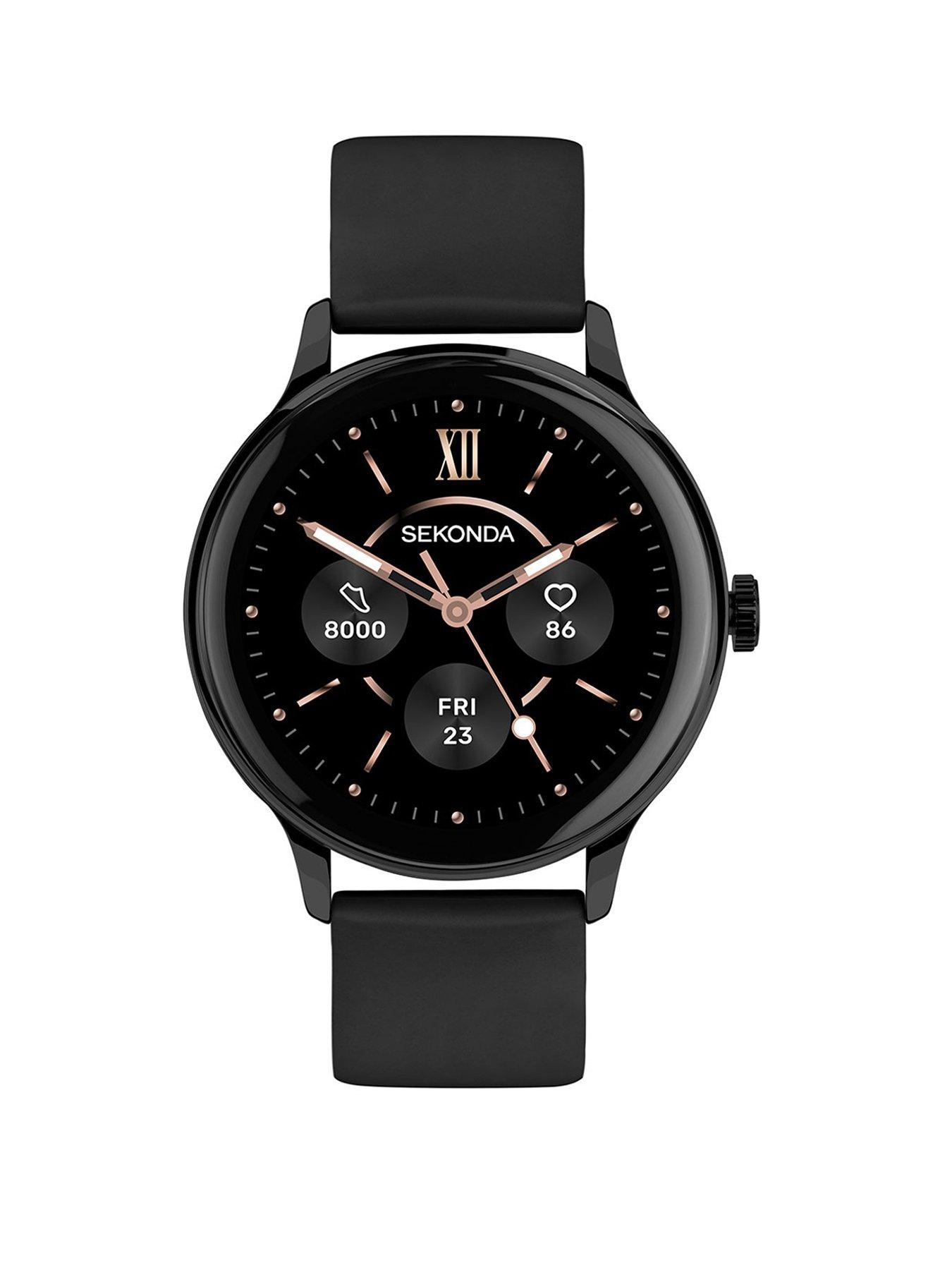undefined Unisex Flex Plus Black Silicone Bracelet with AMOLED Dial Smartwatch