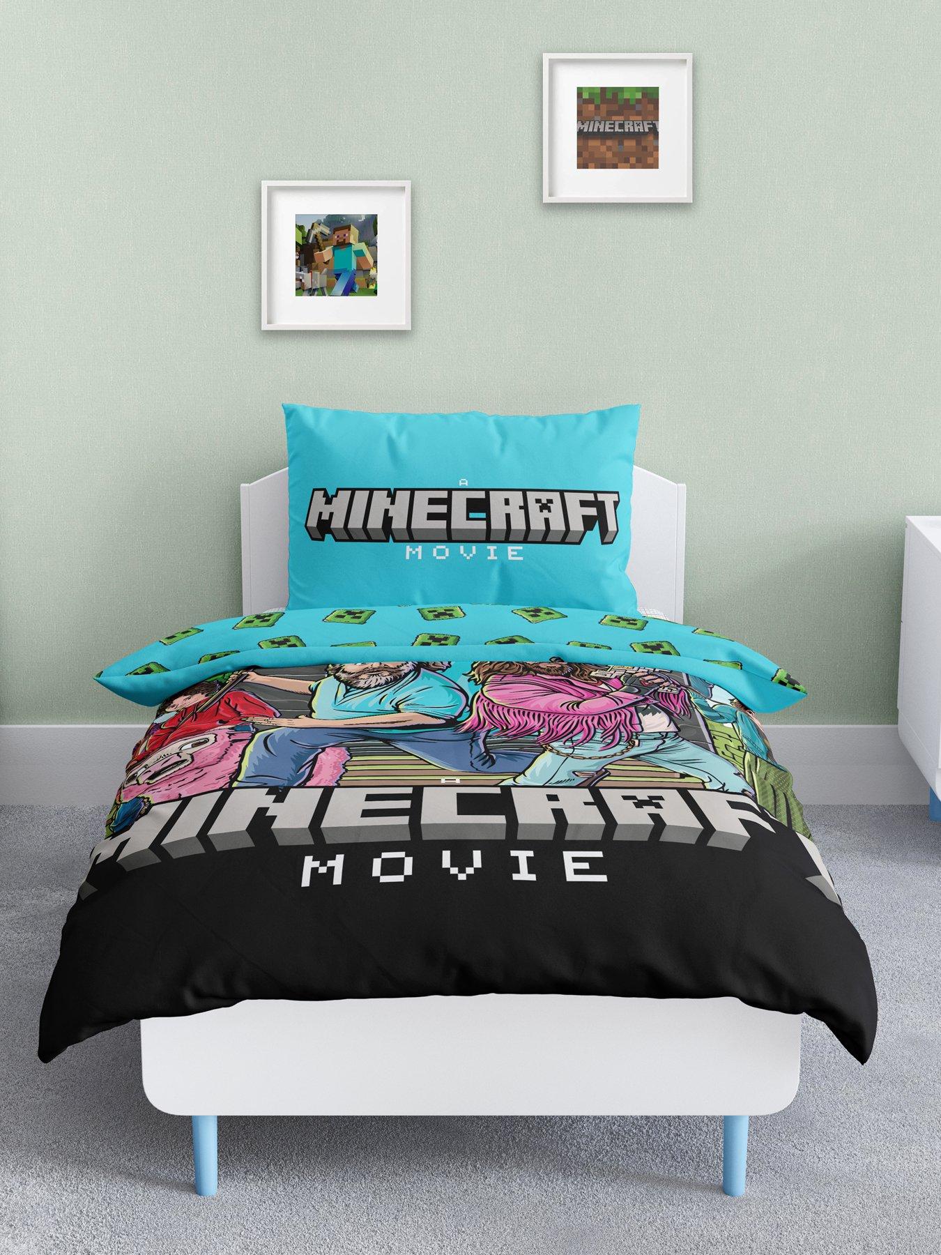 Image 1 of 5 of Minecraft Movie Squad Single Duvet Cover Set