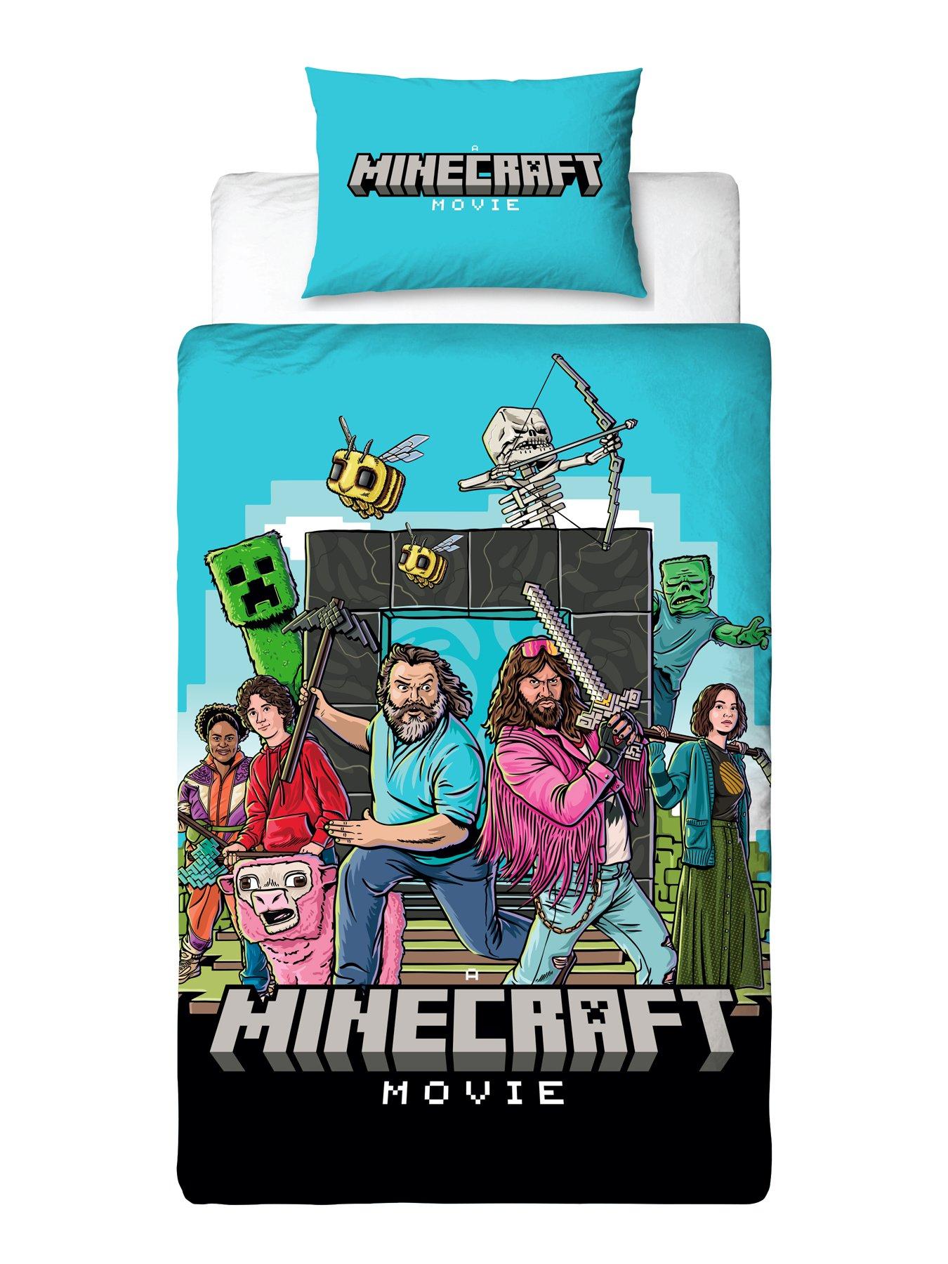 Image 4 of 5 of Minecraft Movie Squad Single Duvet Cover Set