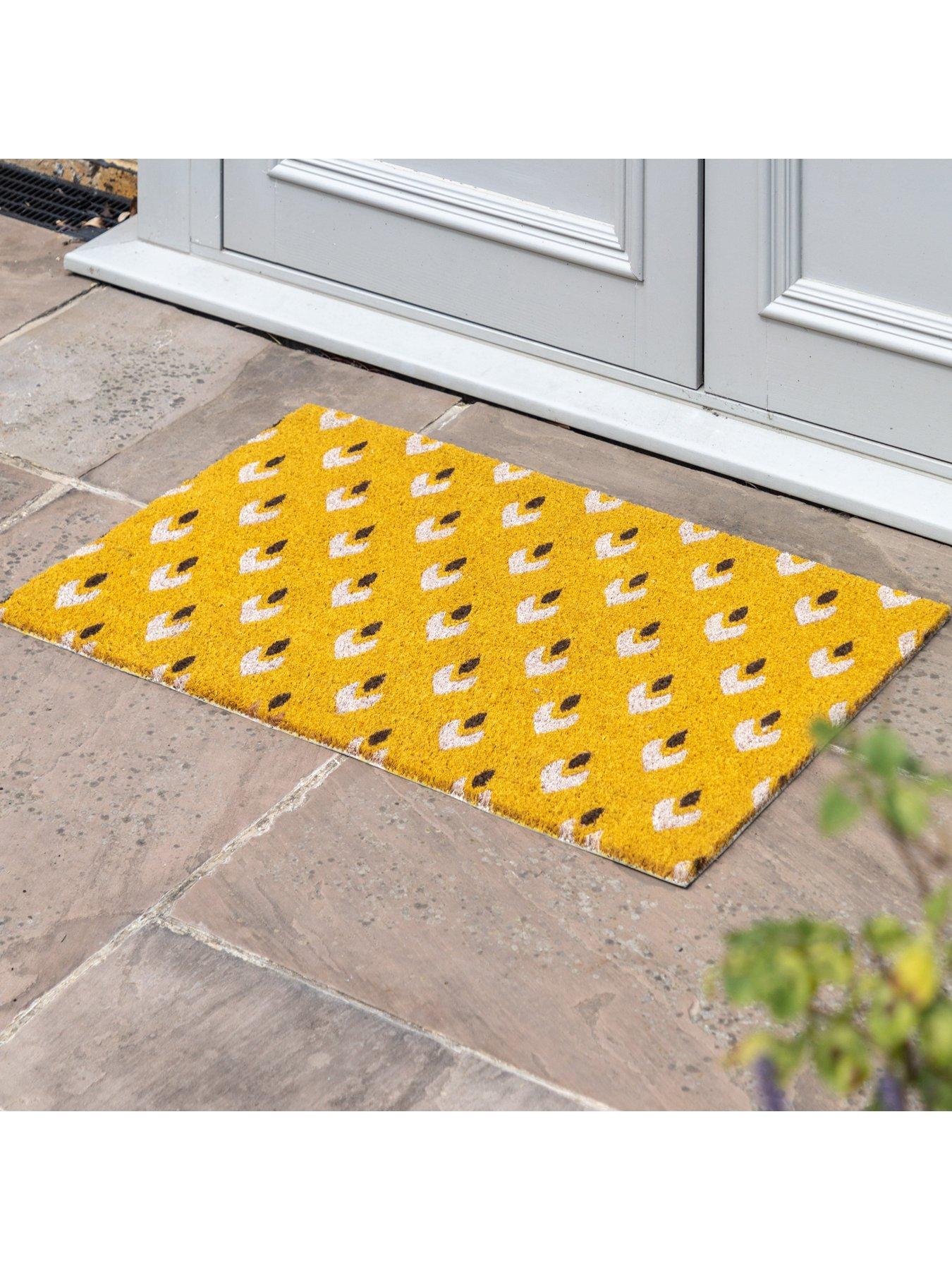 undefined Ikat Ochre Coir Doormat 600x900mm