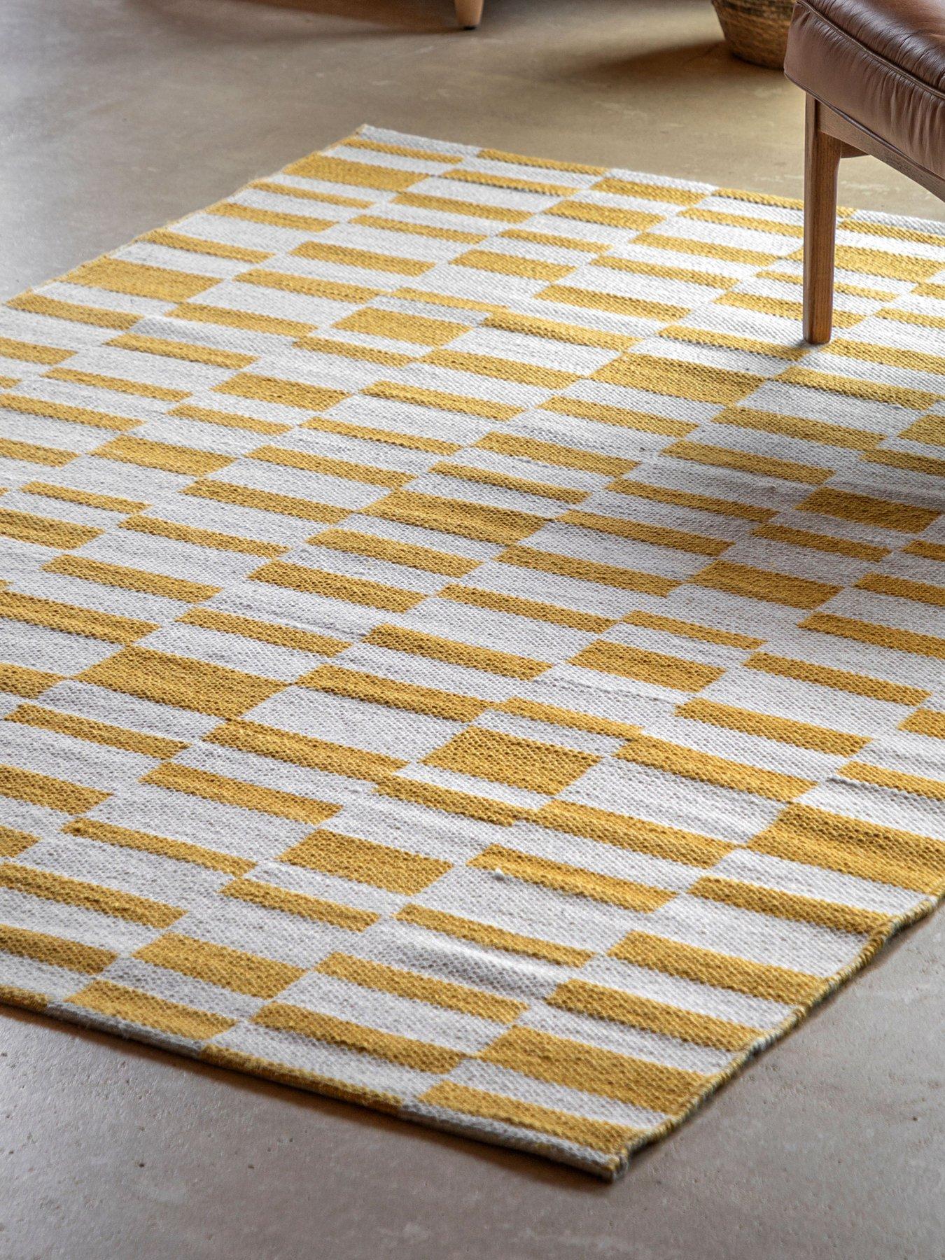 undefined Kingston Jacquard Rug Mustard 1200x1800mm