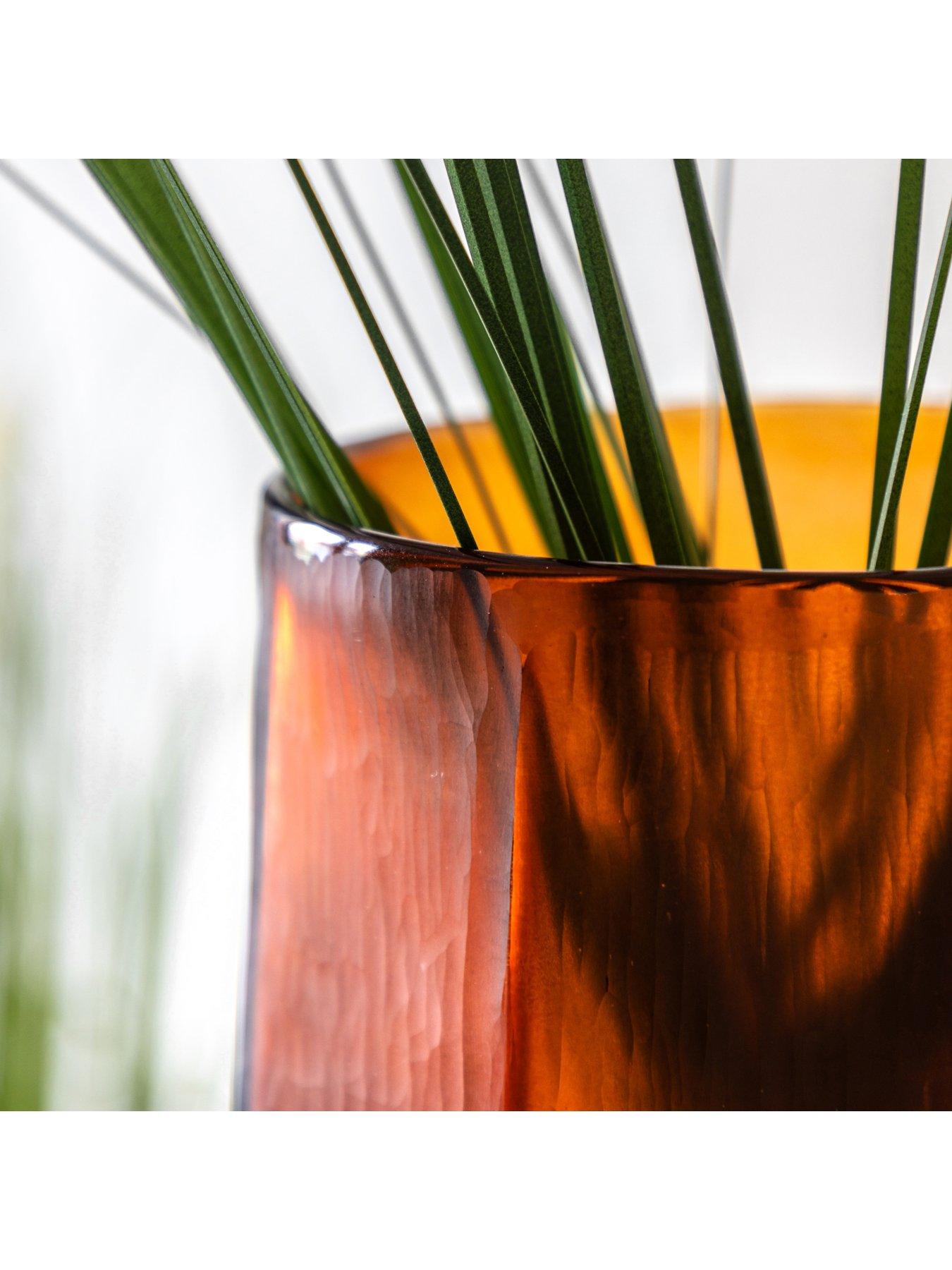 Image 4 of 4 of Gallery Direct Faceted Tall Hurricane Amber