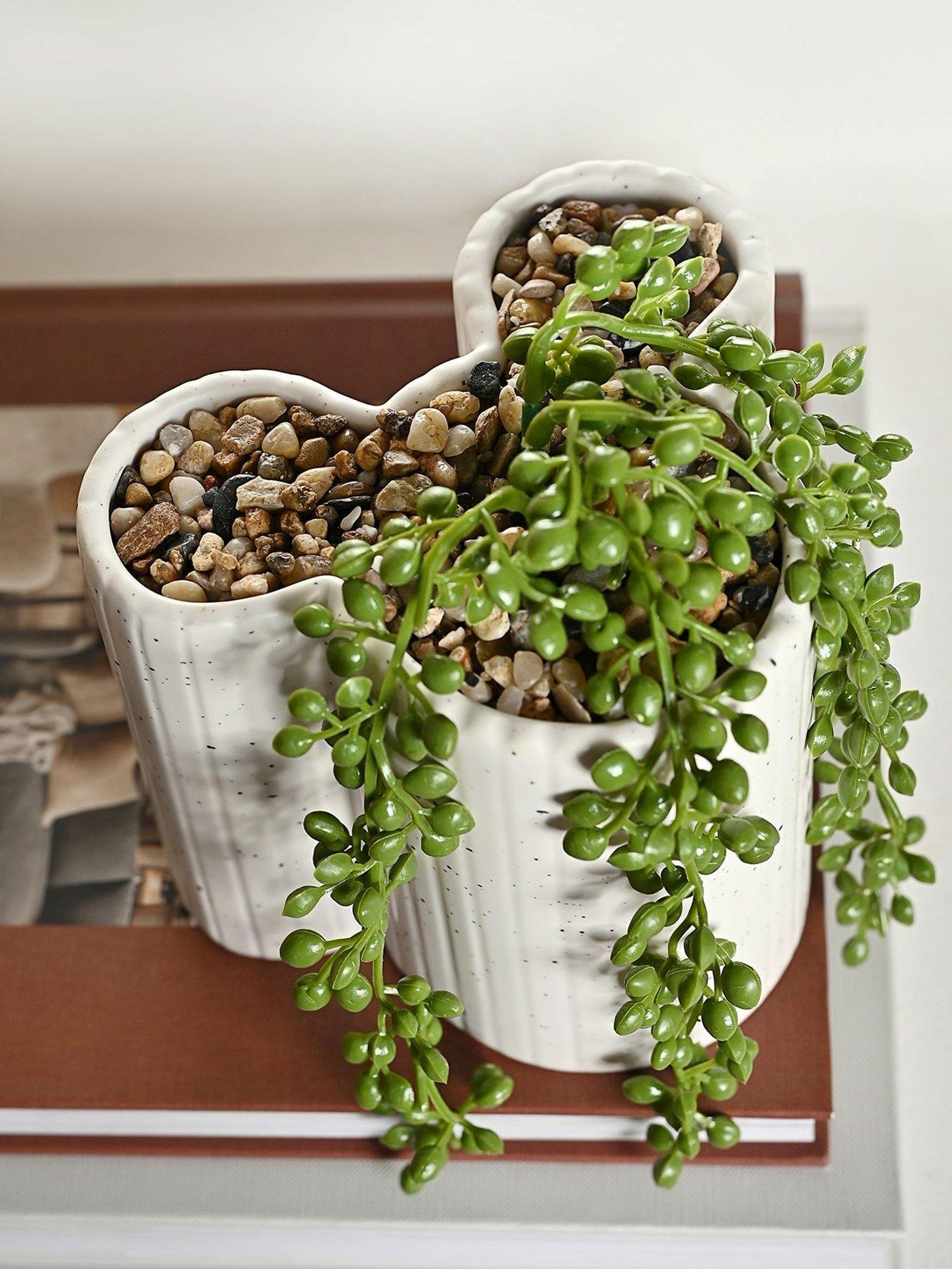 undefined Mickey Shapes Planter with Faux Plant