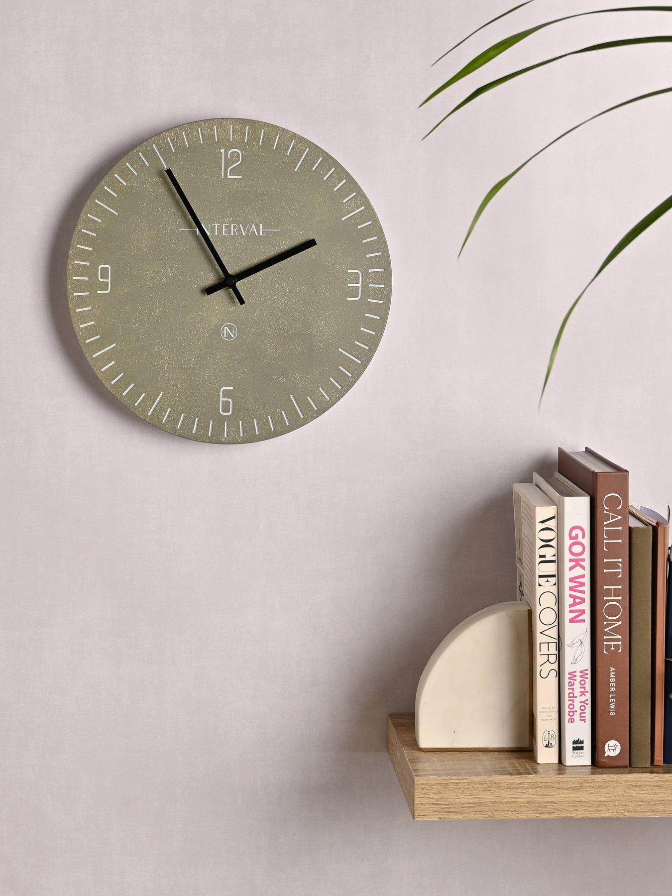 interval-resin-wall-clock-pewter