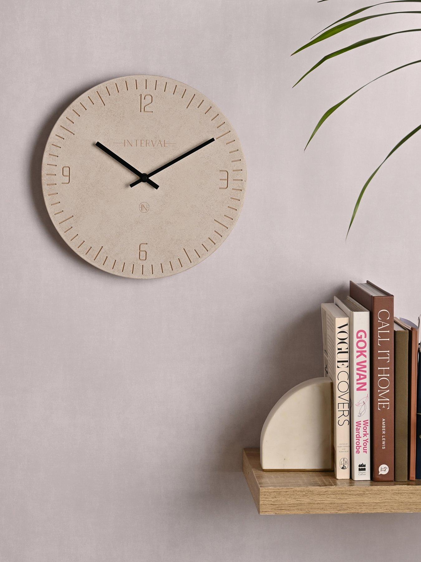 Image 1 of 2 of Interval Resin Wall Clock - Stone